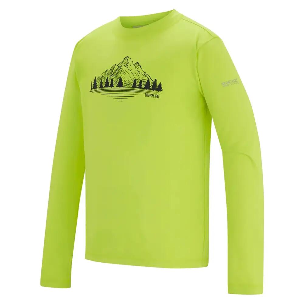 Tshirt Manches Longues Motif/style Pics Montagneux ALVARADO Enfant (Vert Jaune 4/6