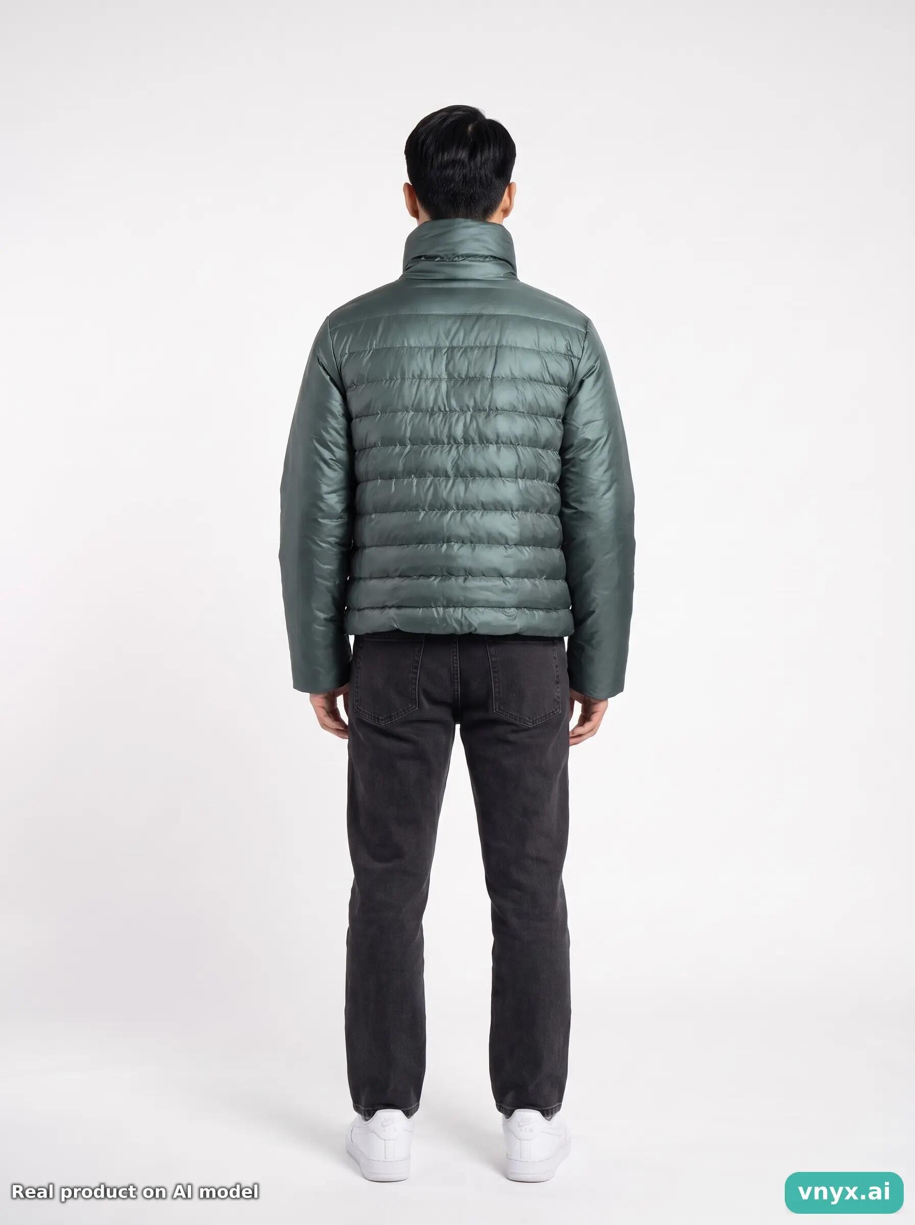 Second Life - Vintage RAINS Teal Puffer Jacket Men M 4/5