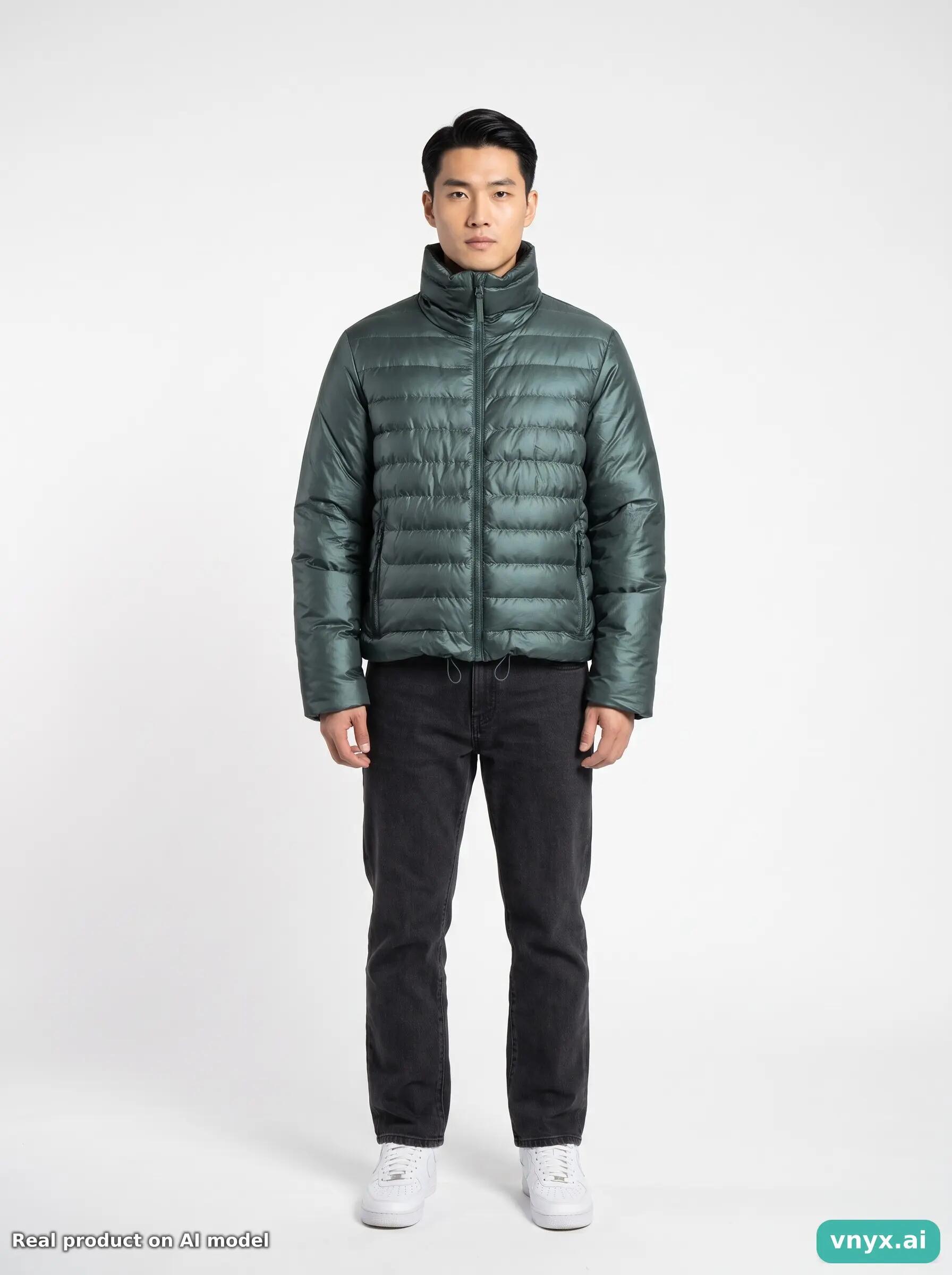 Second Life - Vintage RAINS Teal Puffer Jacket Men M 3/5
