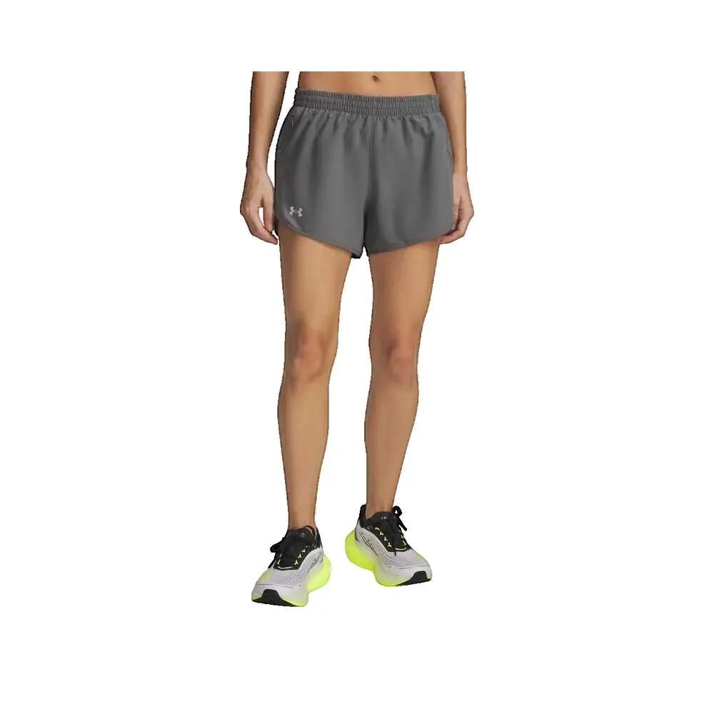 Shorts Under Armour Fly By 3 Gris 1/3