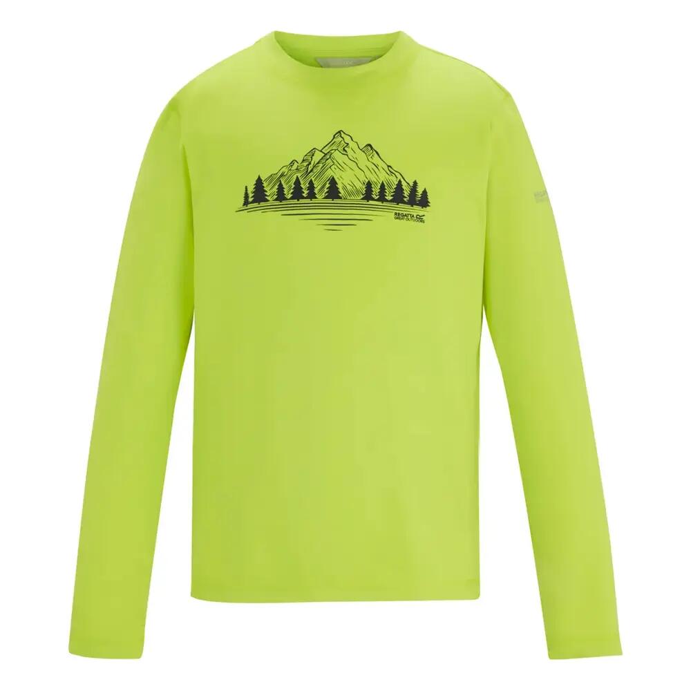 Tshirt Manches Longues Motif/style Pics Montagneux ALVARADO Enfant (Vert Jaune 2/6