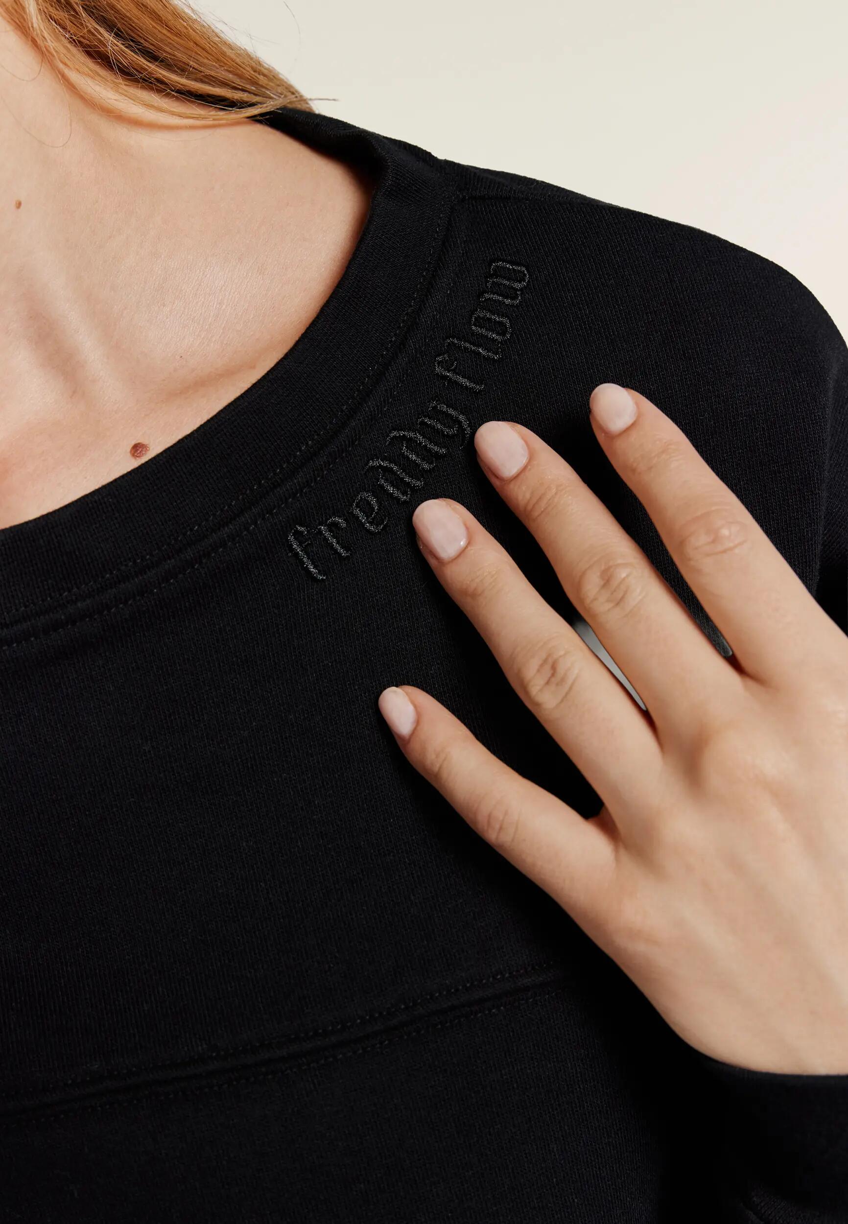 Felpa Girocollo Comfort Cropped Donna Effetto Delavé 4/6