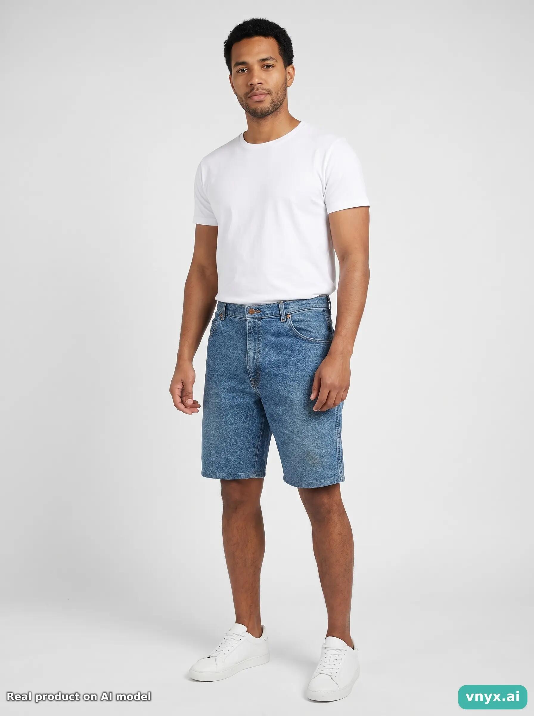 Second Life - Vintage Wrangler Light Blue Shorts Men 38 29 6/6