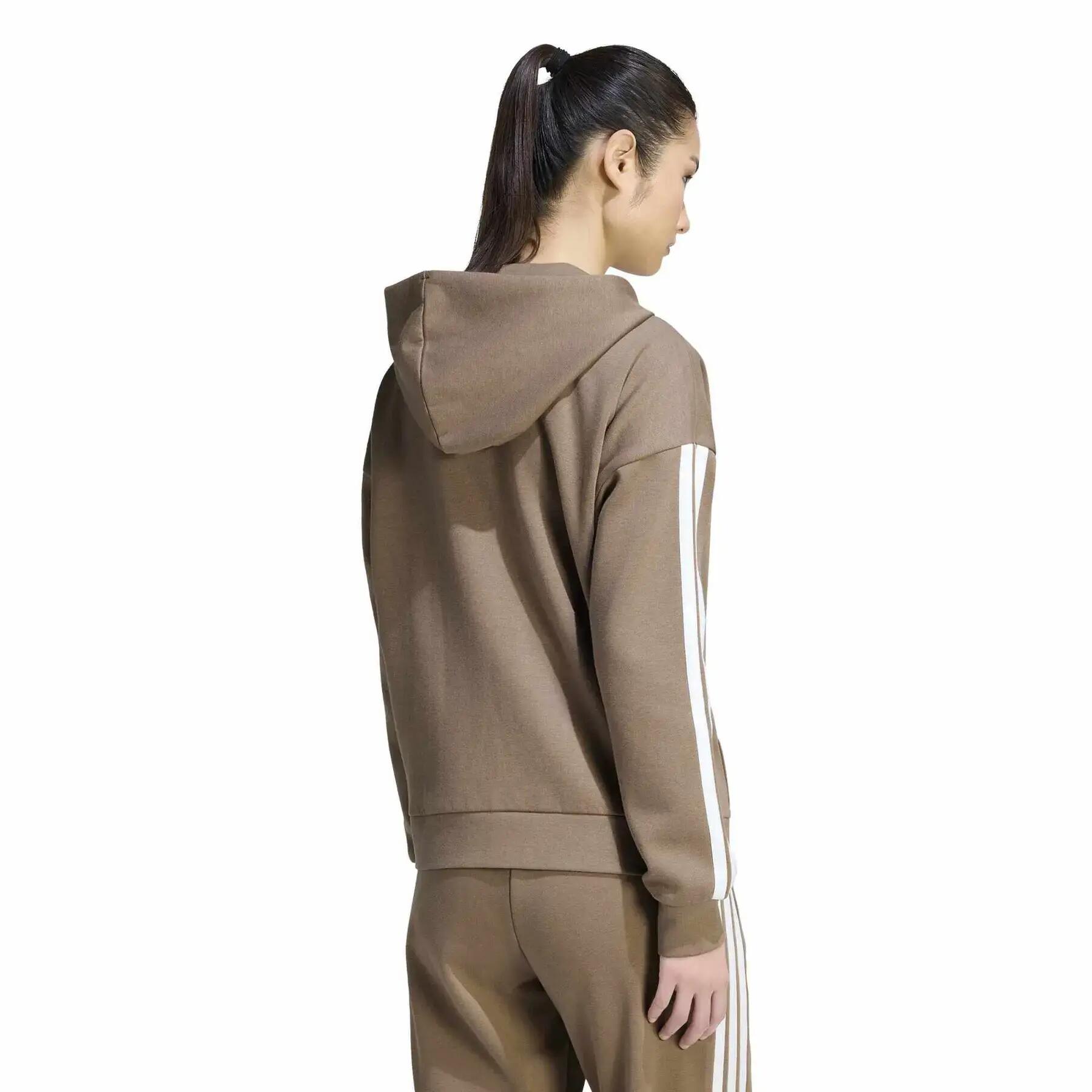 Veste de survêtement à capuche zippé femme adidas Essentials 3-Stripes 4/6