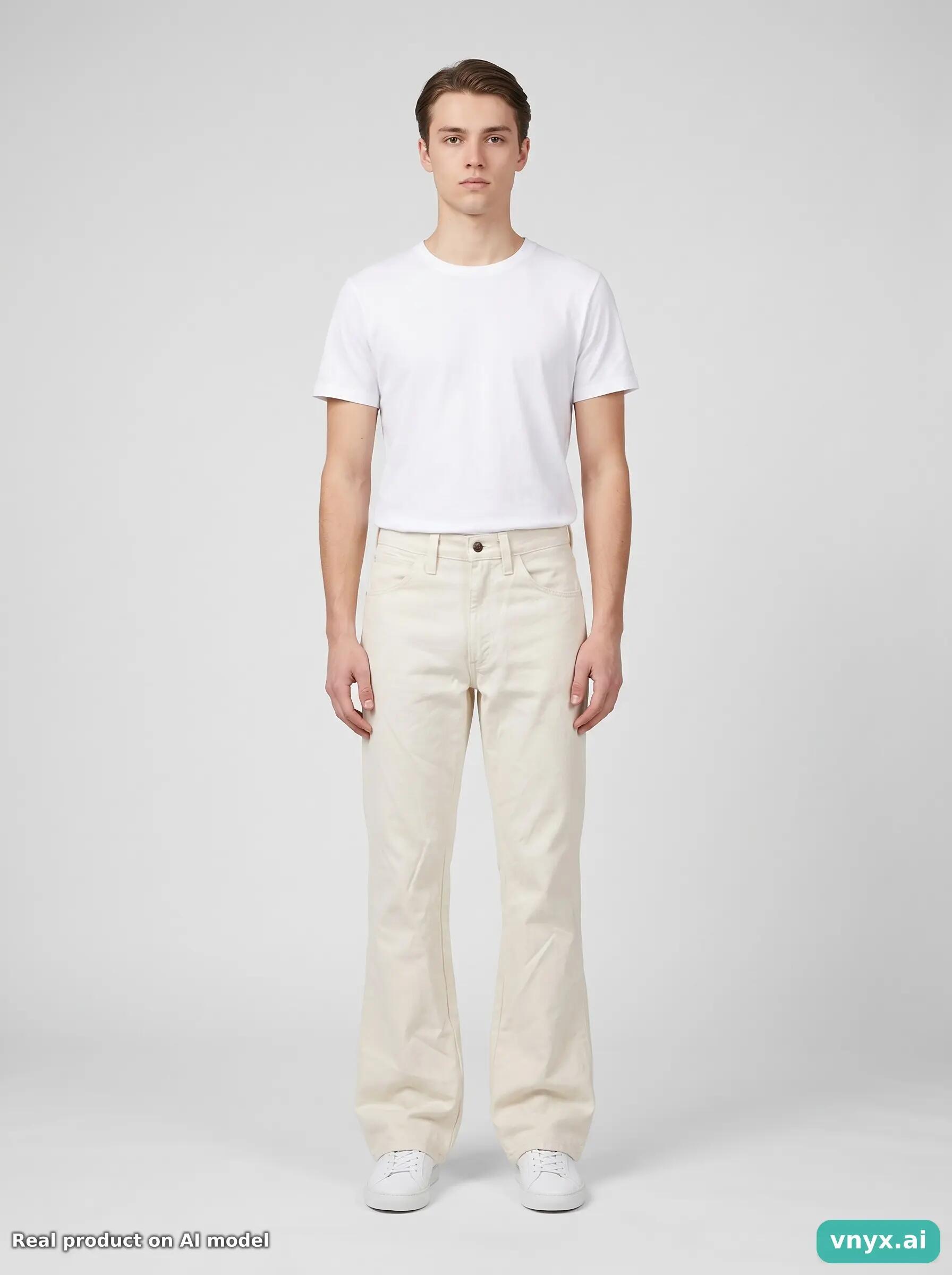Second Life - Vintage Wrangler Classic Off-White Jeans Men 27 L34 6/6