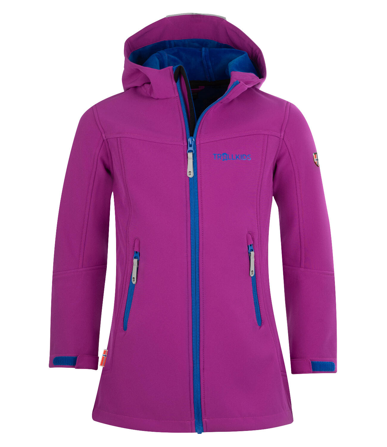 TROLLKIDS Kinder Mantel Parka Lillesand Wasserabweisend Fuchsia / Blau