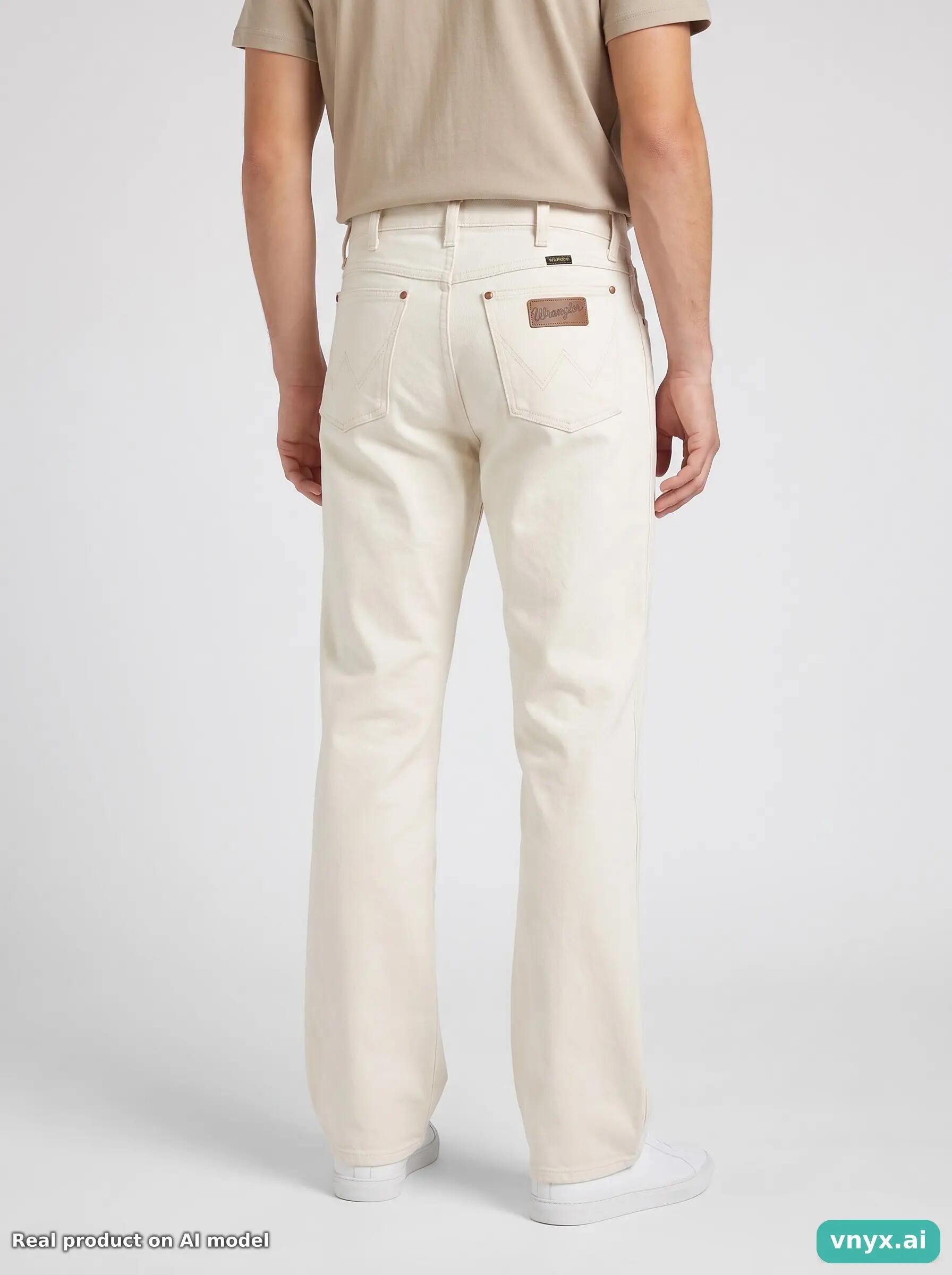 Second Life - Vintage Wrangler Classic Off-White Jeans Men 27 L34 2/6
