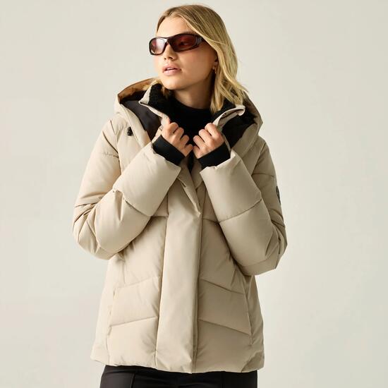 Veste Matelassée Unie À Capuche Ajustable LUSTRE Femme (Blanc)