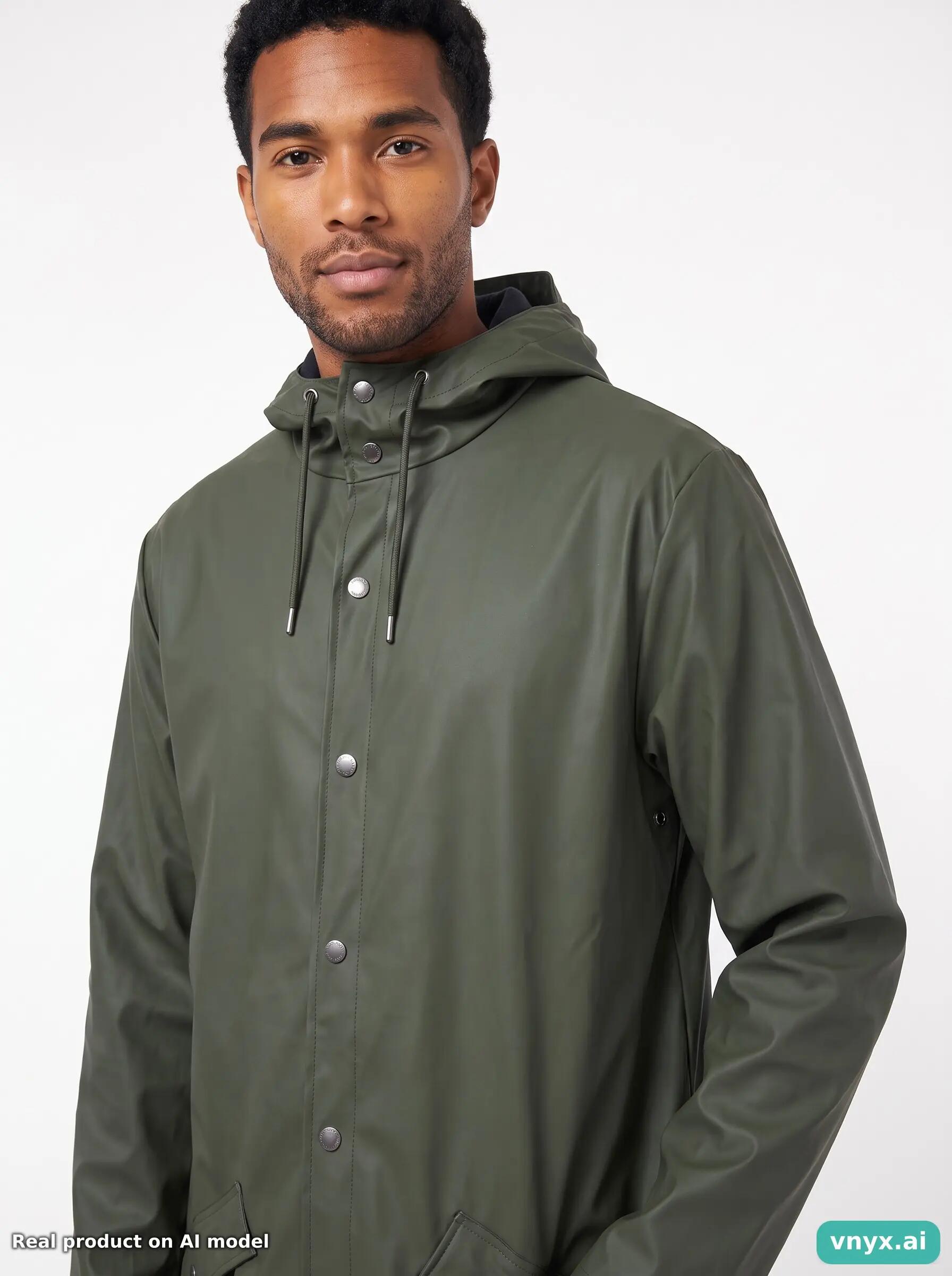 Second Life - Vintage RAINS Olive Outdoor Jacket Men L 5/5