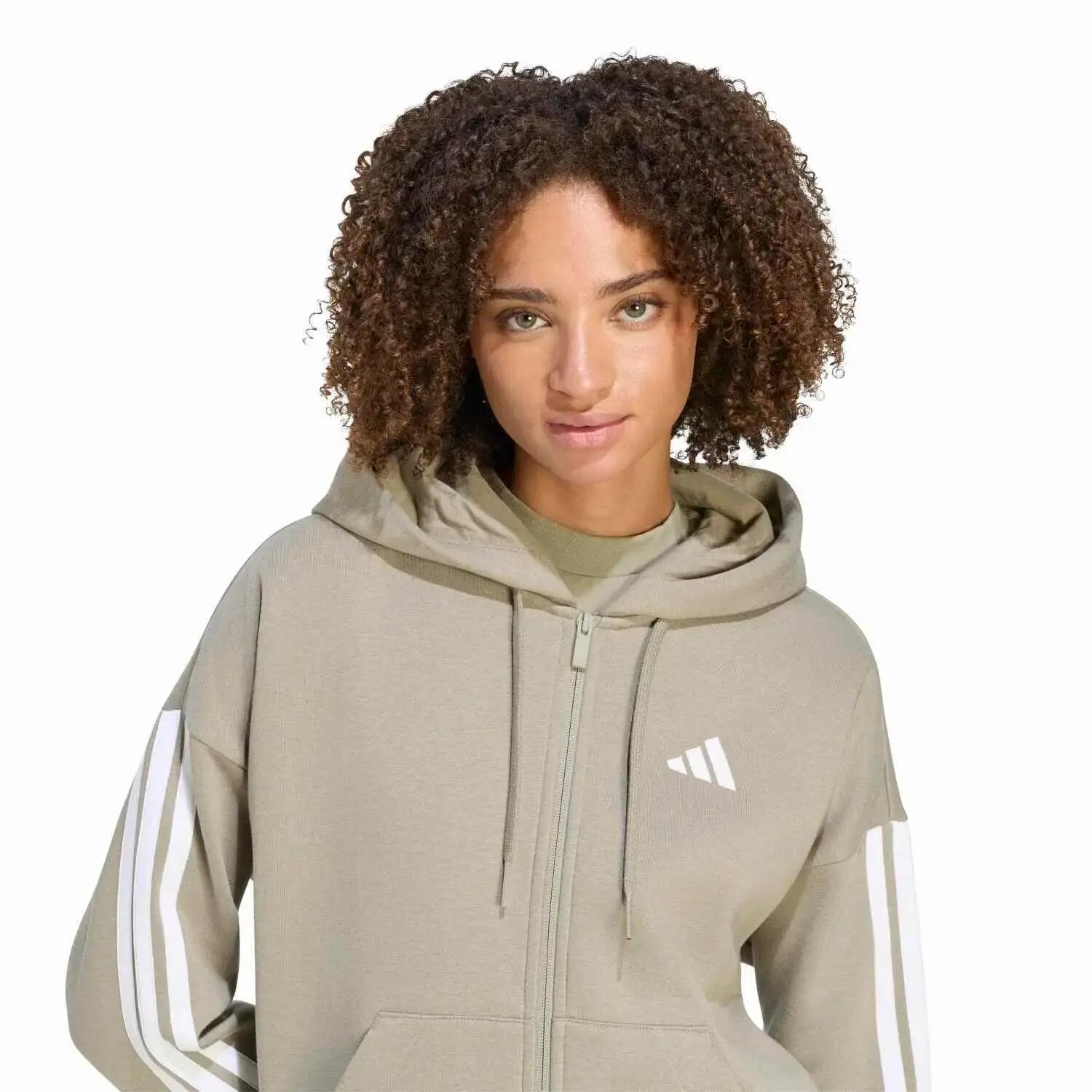 Veste de survêtement à capuche zippé femme adidas Essentials 3-Stripes 5/6