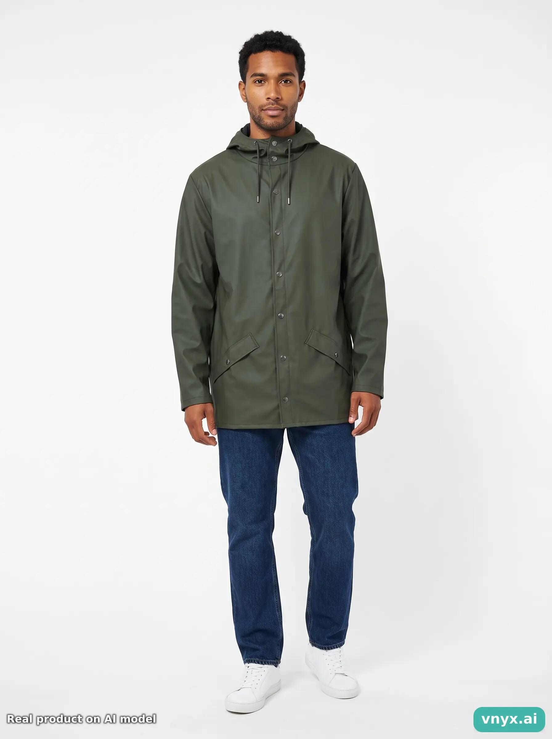 Second Life - Vintage RAINS Olive Outdoor Jacket Men L 3/5