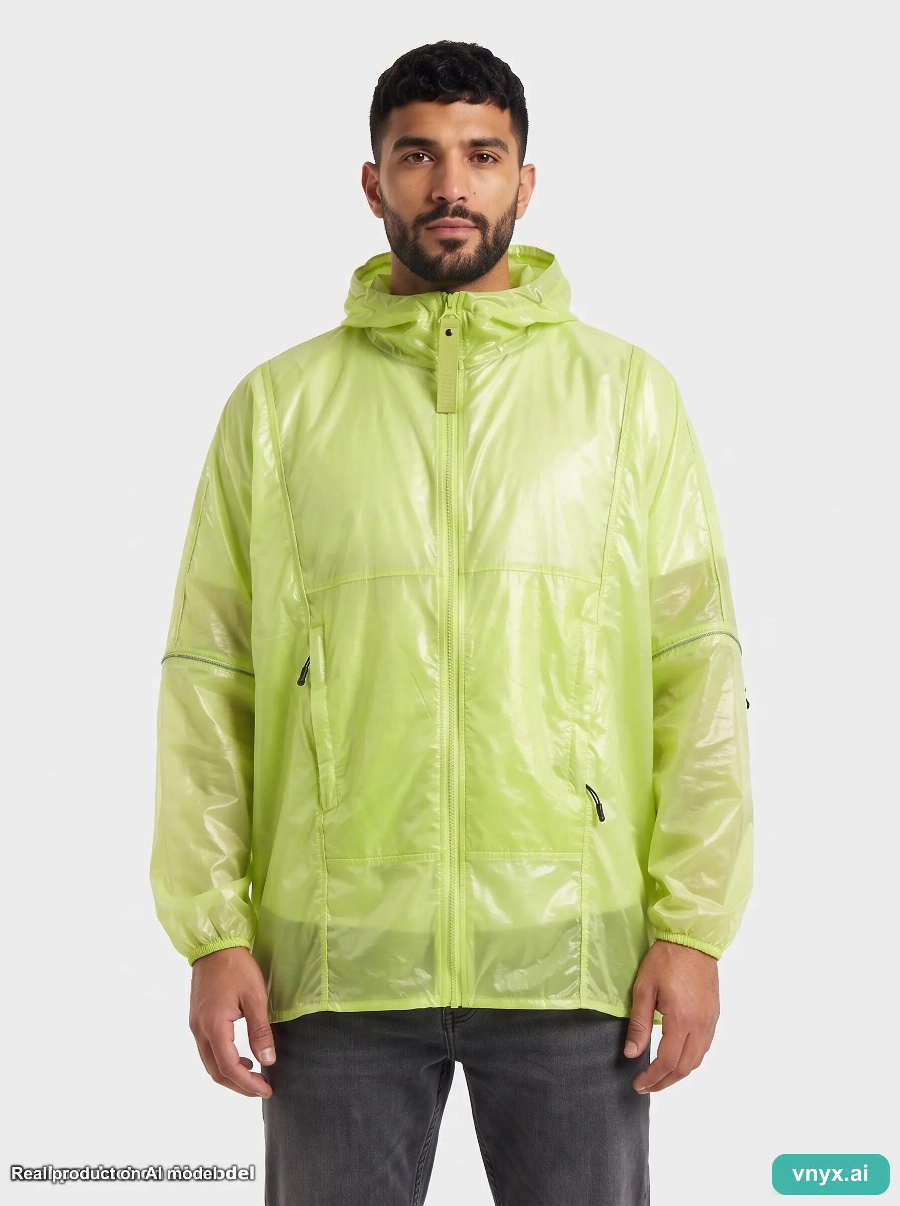 Second Life - Vintage RAINS Neon Yellow Windbreaker Men L 2/5