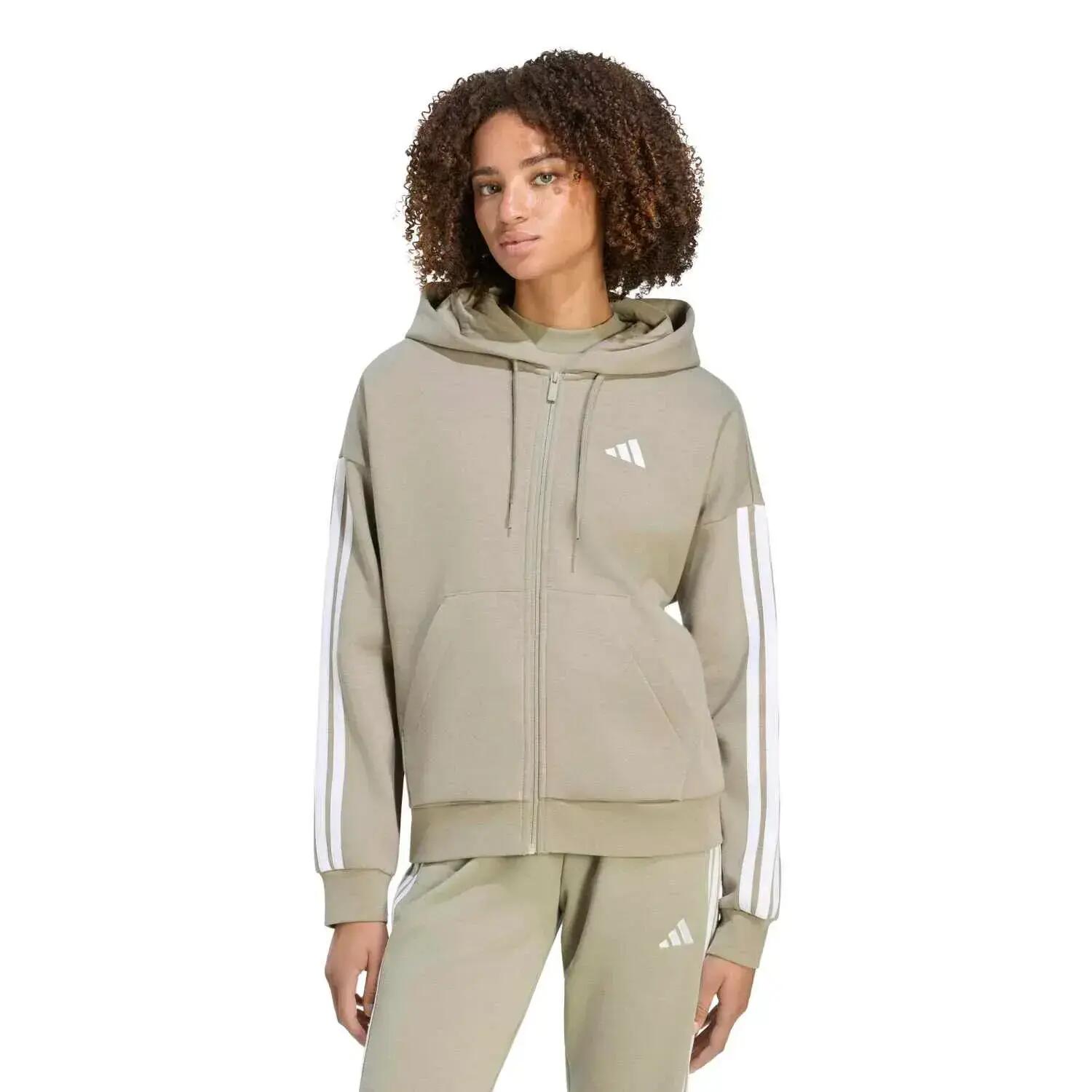 Veste de survêtement à capuche zippé femme adidas Essentials 3-Stripes 2/6