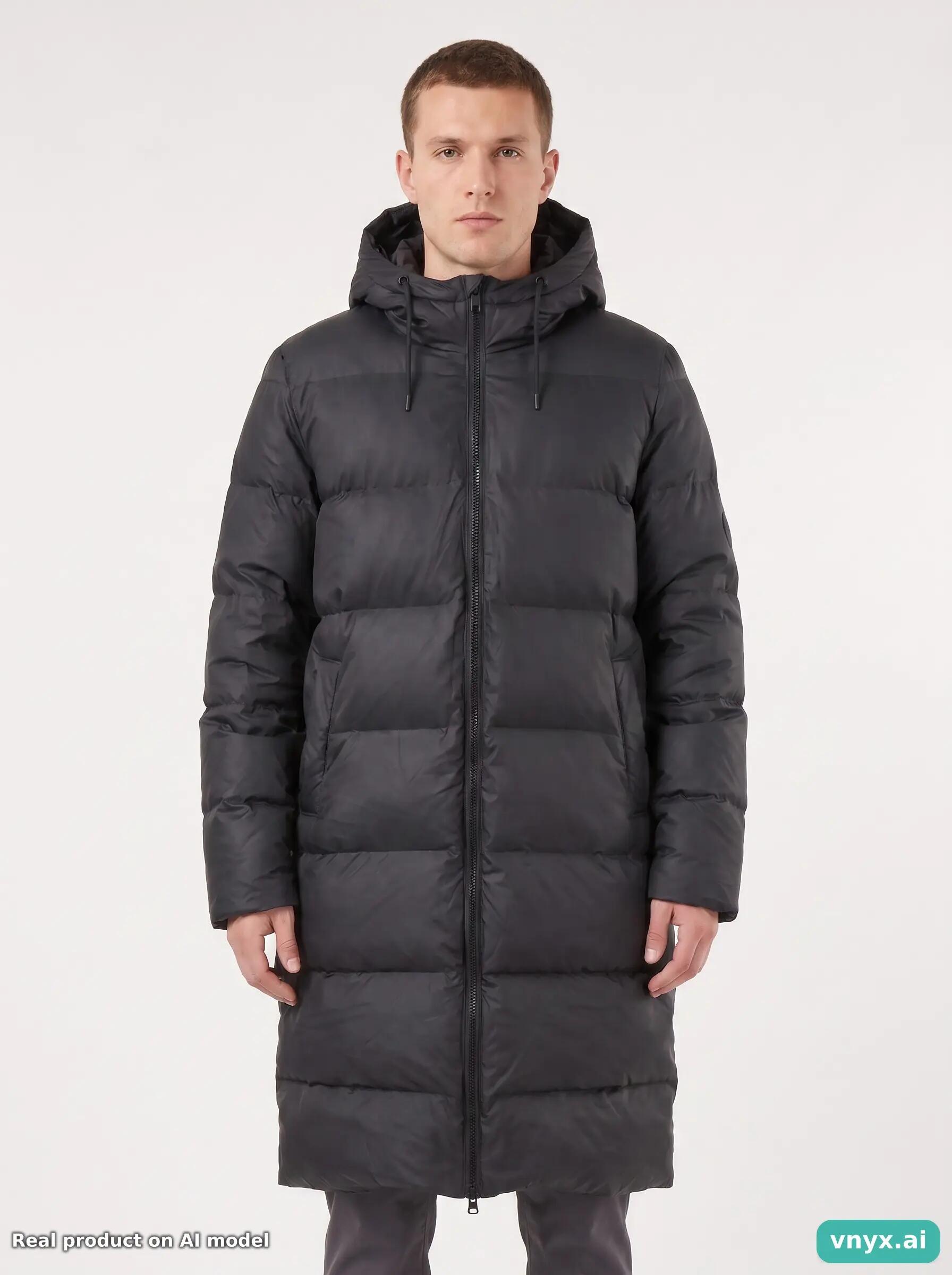 Second Life - Vintage RAINS Black Puffer Jacket Men S 5/5