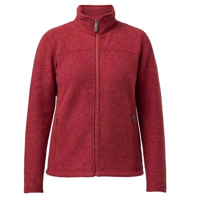 Wollen dames full-zip vest beata bossa nova - rood