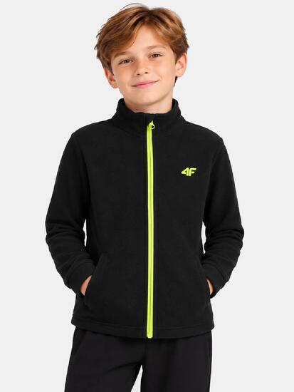 Bluza polarowa chłopięca sportowa czarna 4F 140