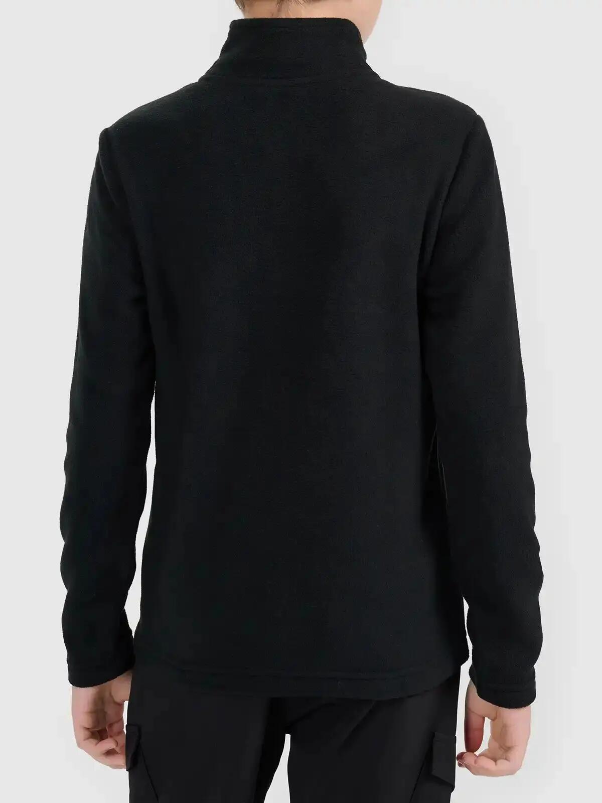 Bluza polarowa chłopięca sportowa czarna 4F 122 4/4