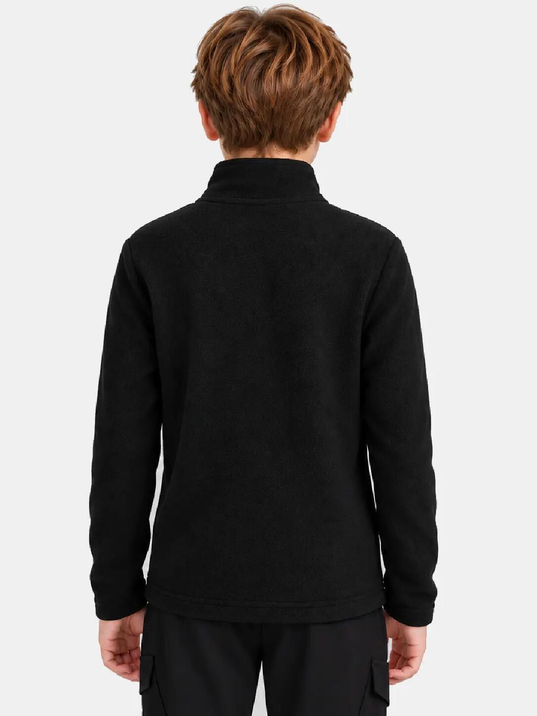 Bluza polarowa chłopięca sportowa czarna 4F 122 2/4