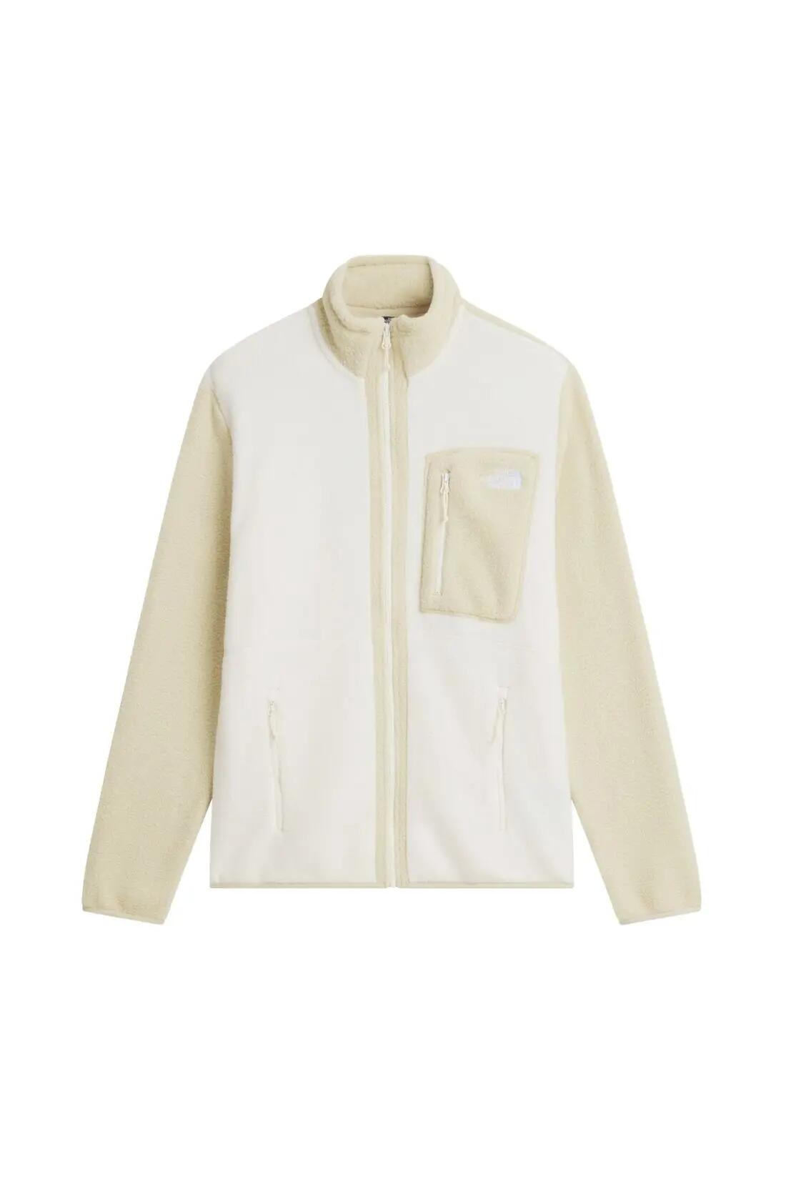 Fleece desportivo homem, blocos de cor, fecho e bolsos - Yumiori - Marfim 5/5