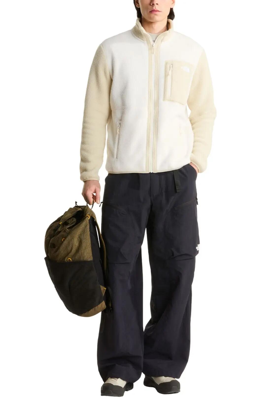 Fleece desportivo homem, blocos de cor, fecho e bolsos - Yumiori - Marfim 2/5