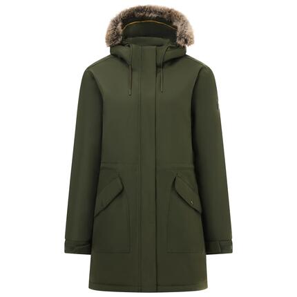Veste Imperméable Et Isolante À Capuche Duveteuse SOPHIA Femme (Kaki Foncé)