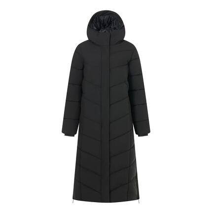 Veste Longue Matelassée Et Unie À Capuche ELORIA Femme (Kaki Foncé)