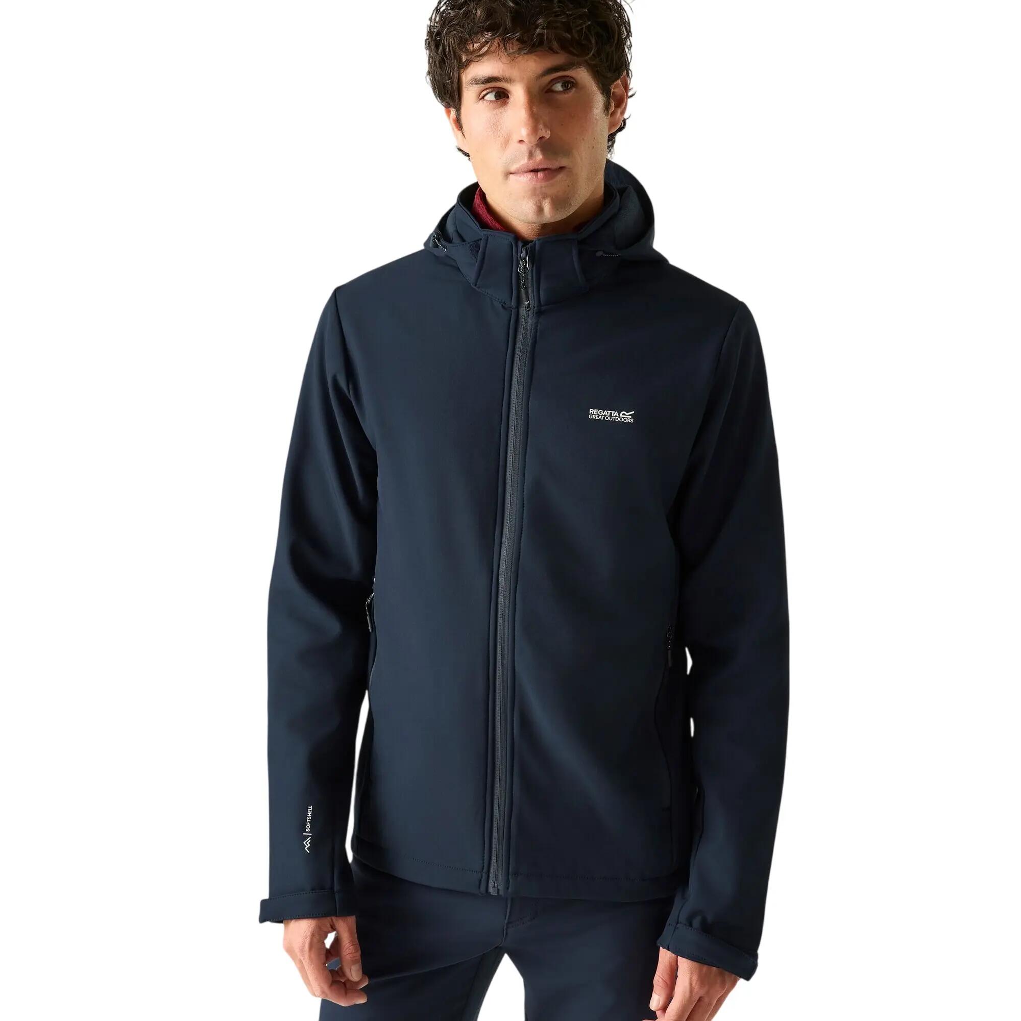 Casaco Soft Shell resistente ao vento da Denvo para homem (Azul Marinho) 7/7