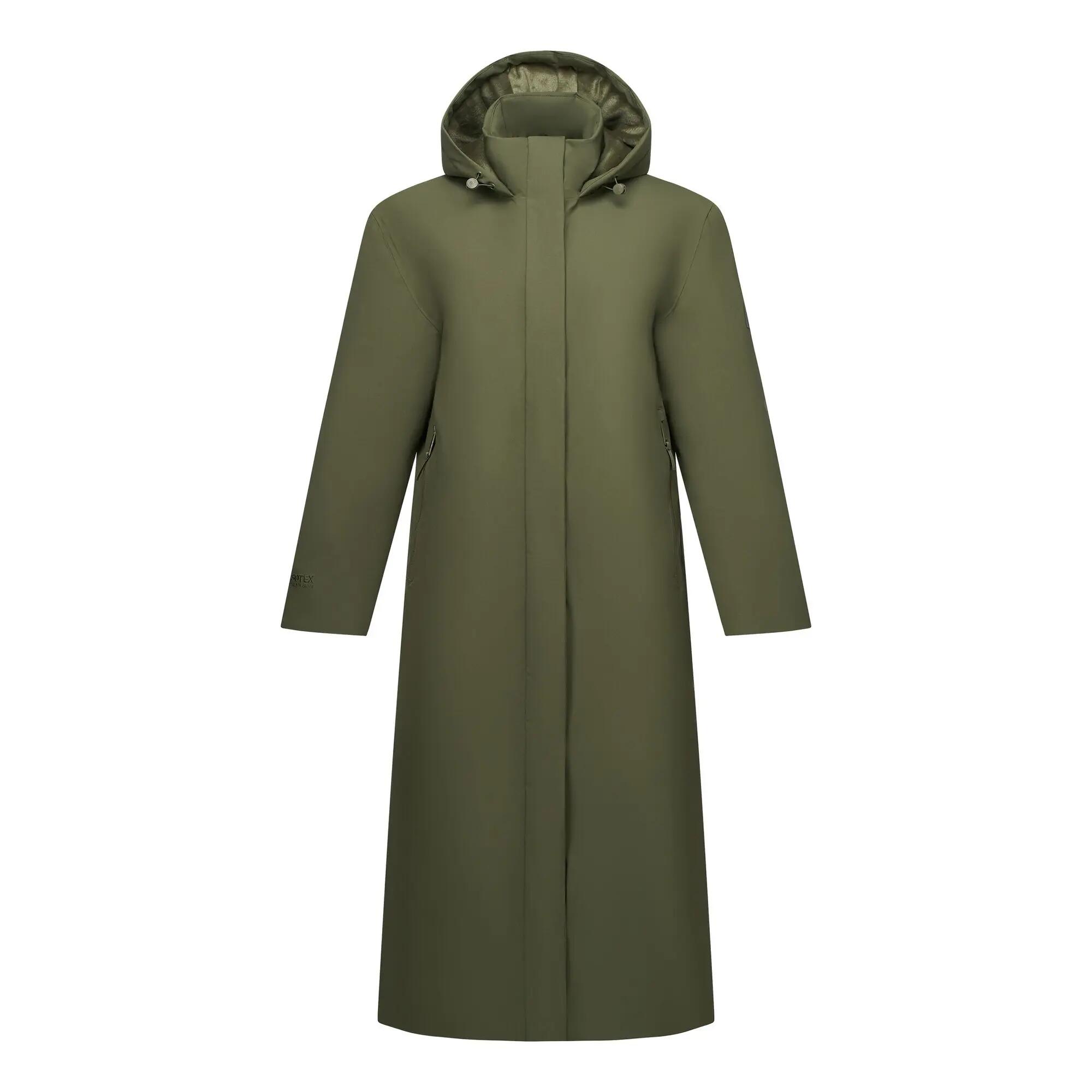Waterdichte, lange, gewatteerde Jannajas voor dames (Donkere Khaki) 2/7