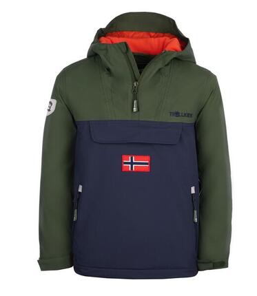 Parka enfant manteau KIRKENES vert forêt/bleu marine