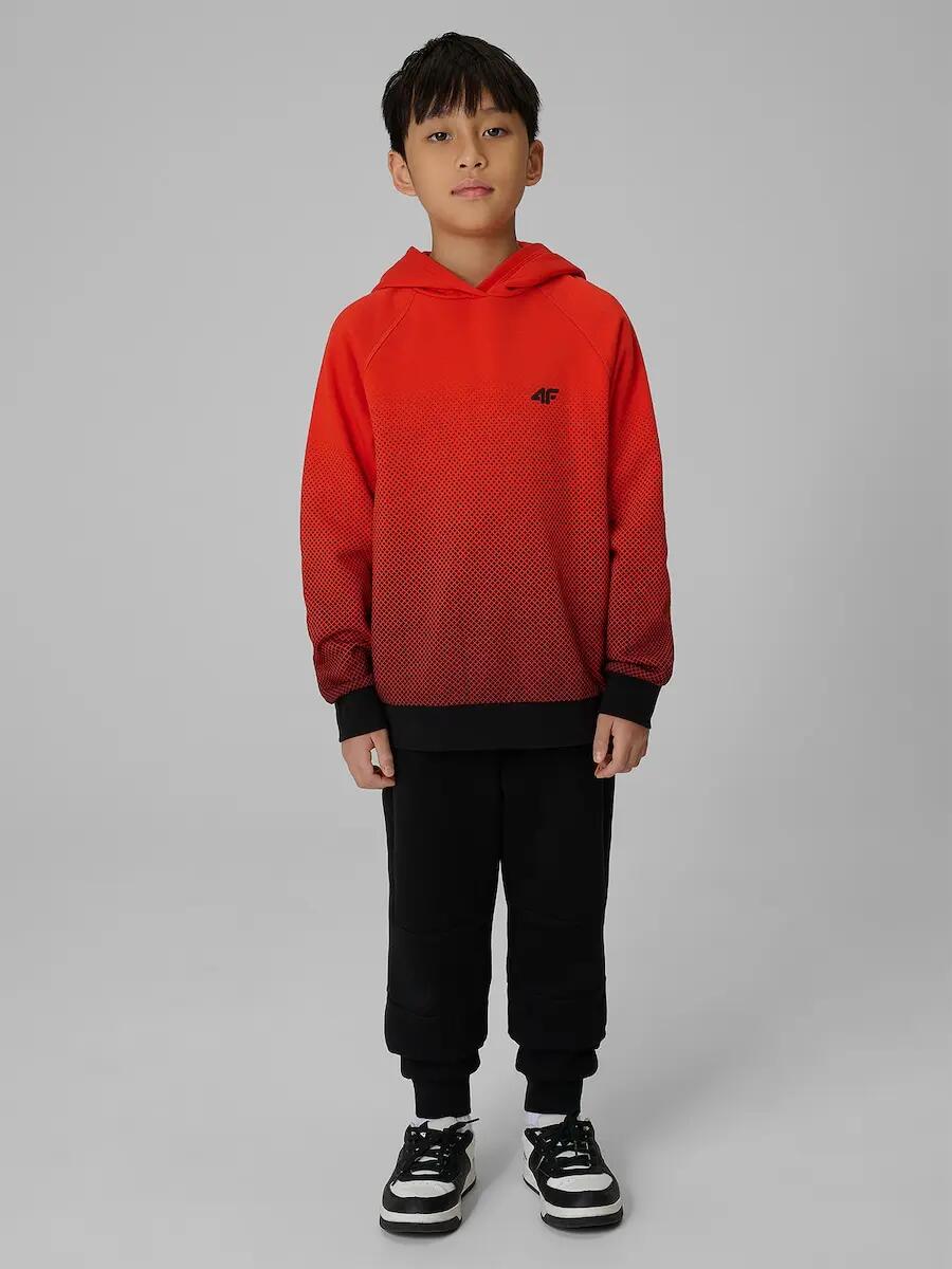 Bluza dresowa regular z kapturem chłopięca 4F 4FJWAW26TSWSM2687 3/7