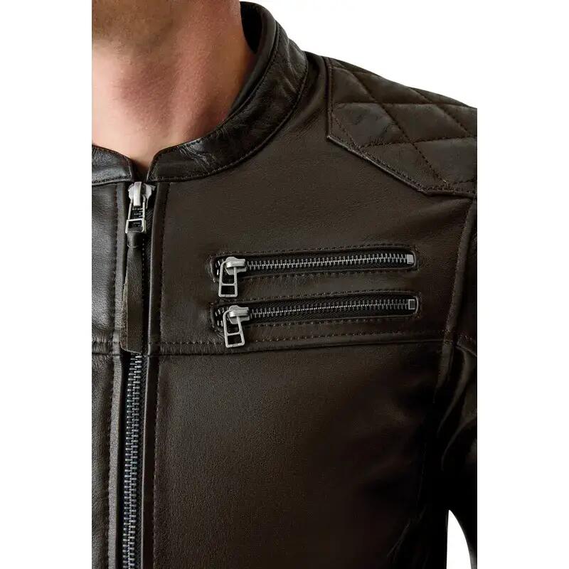 Chaqueta de cuero de moto RST Hillberry D3O 4/5