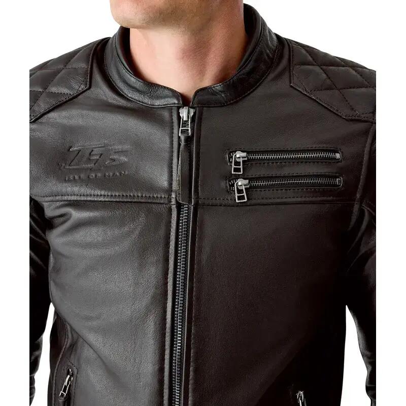 Chaqueta de cuero de moto RST Hillberry D3O 3/5