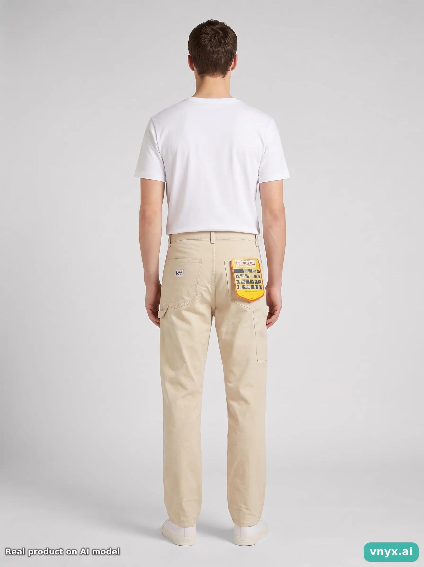 Second Life - Vintage Lee Beige Trousers Men 25 L34 4/6