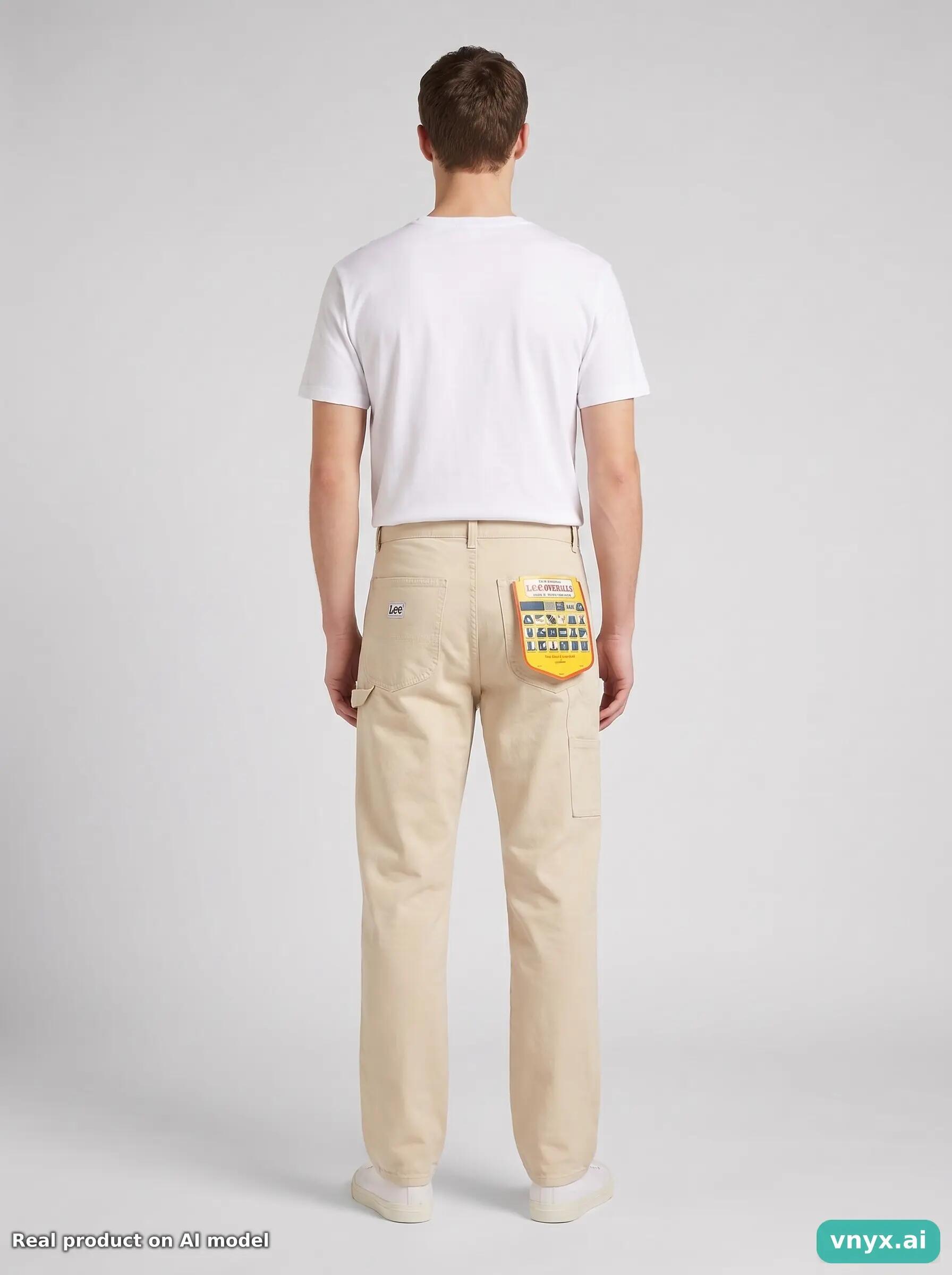 Second Life - Vintage Lee Beige Trousers Men 25 L34 2/6
