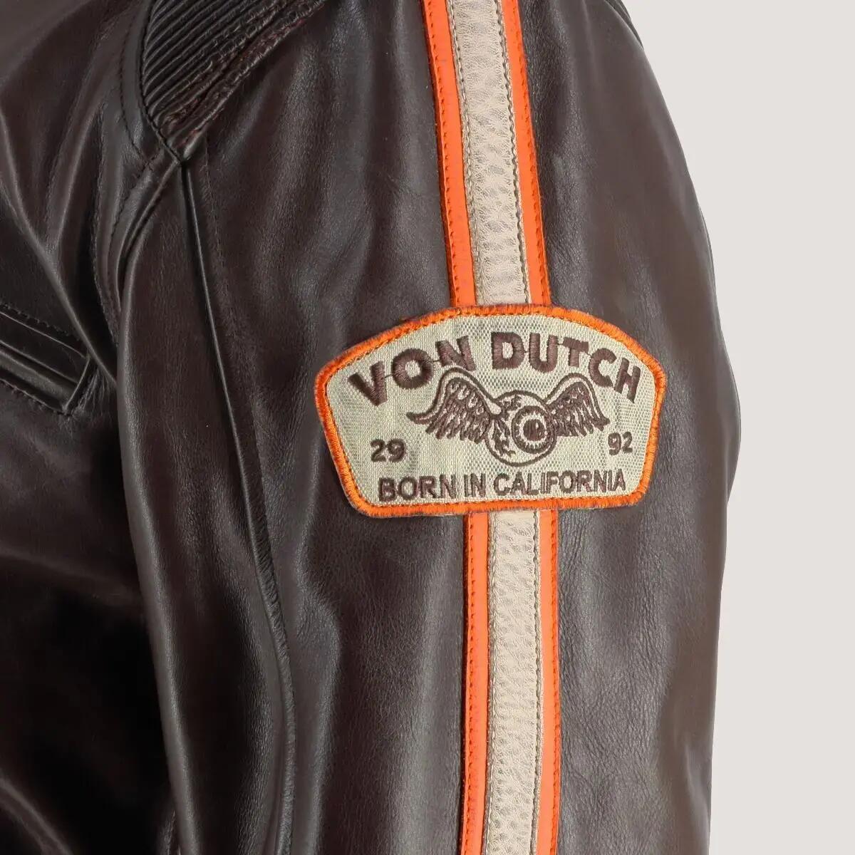 Motorcycle leather jacket Von Dutch Fast 6/6