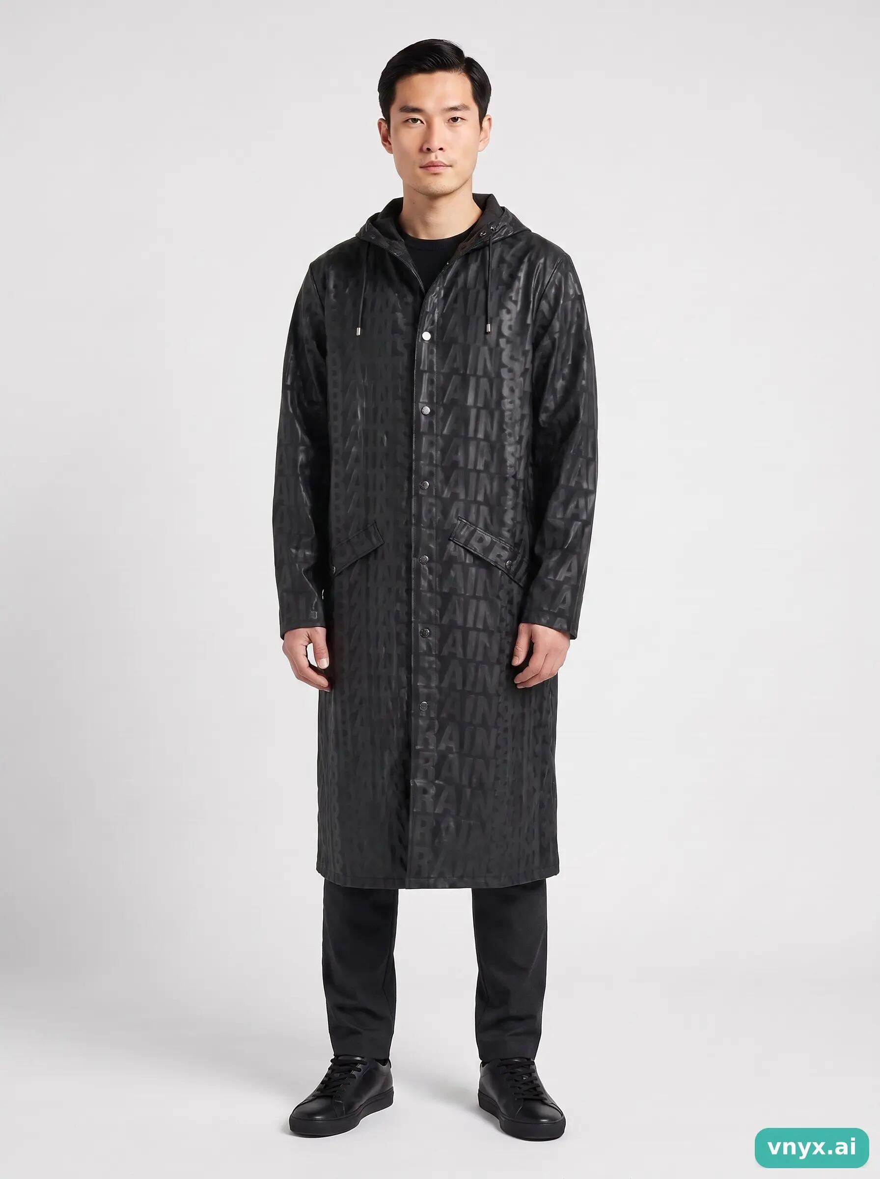 Second Life - Vintage RAINS Black Long Coat Men S 1/5