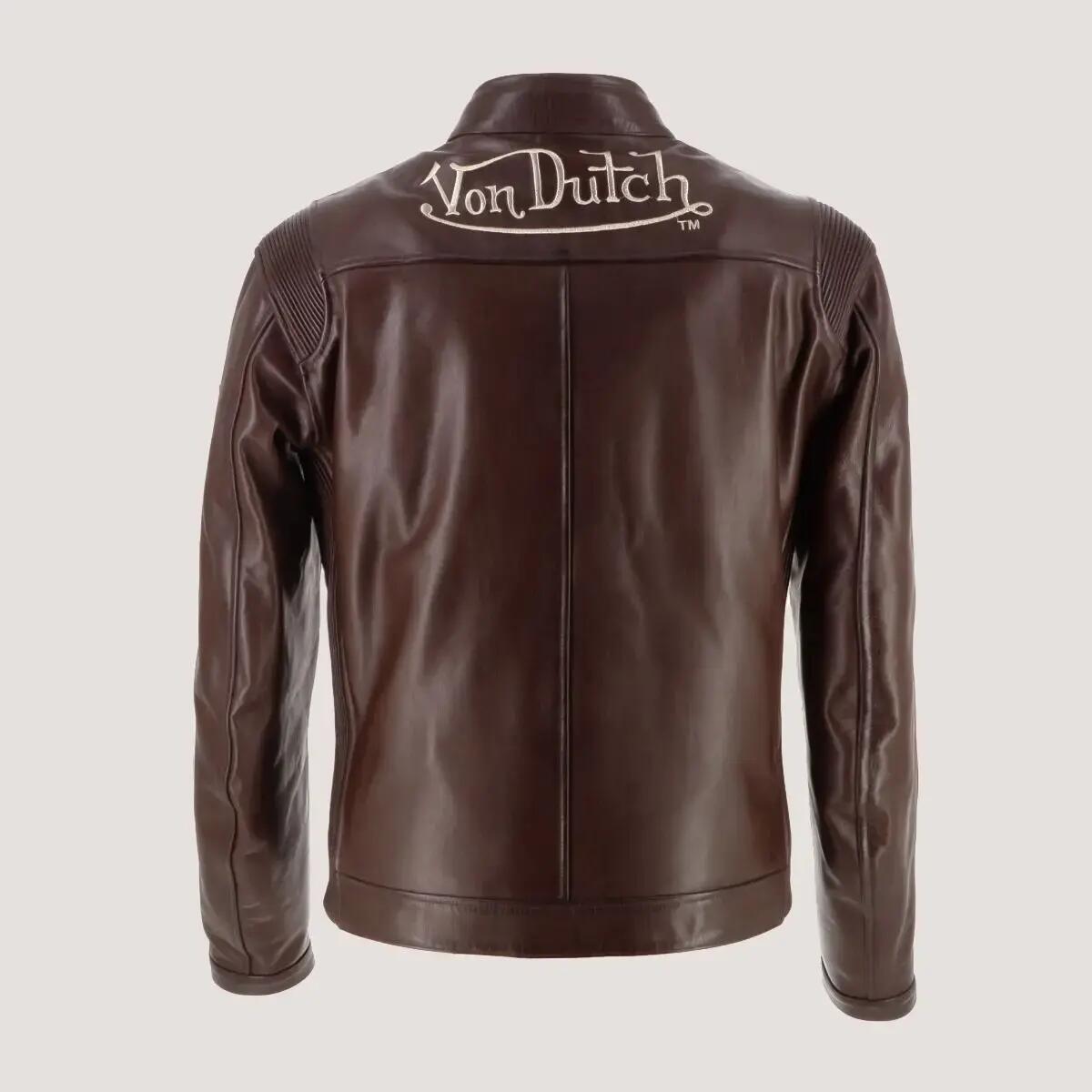 Motorcycle leather jacket Von Dutch Fast 4/6