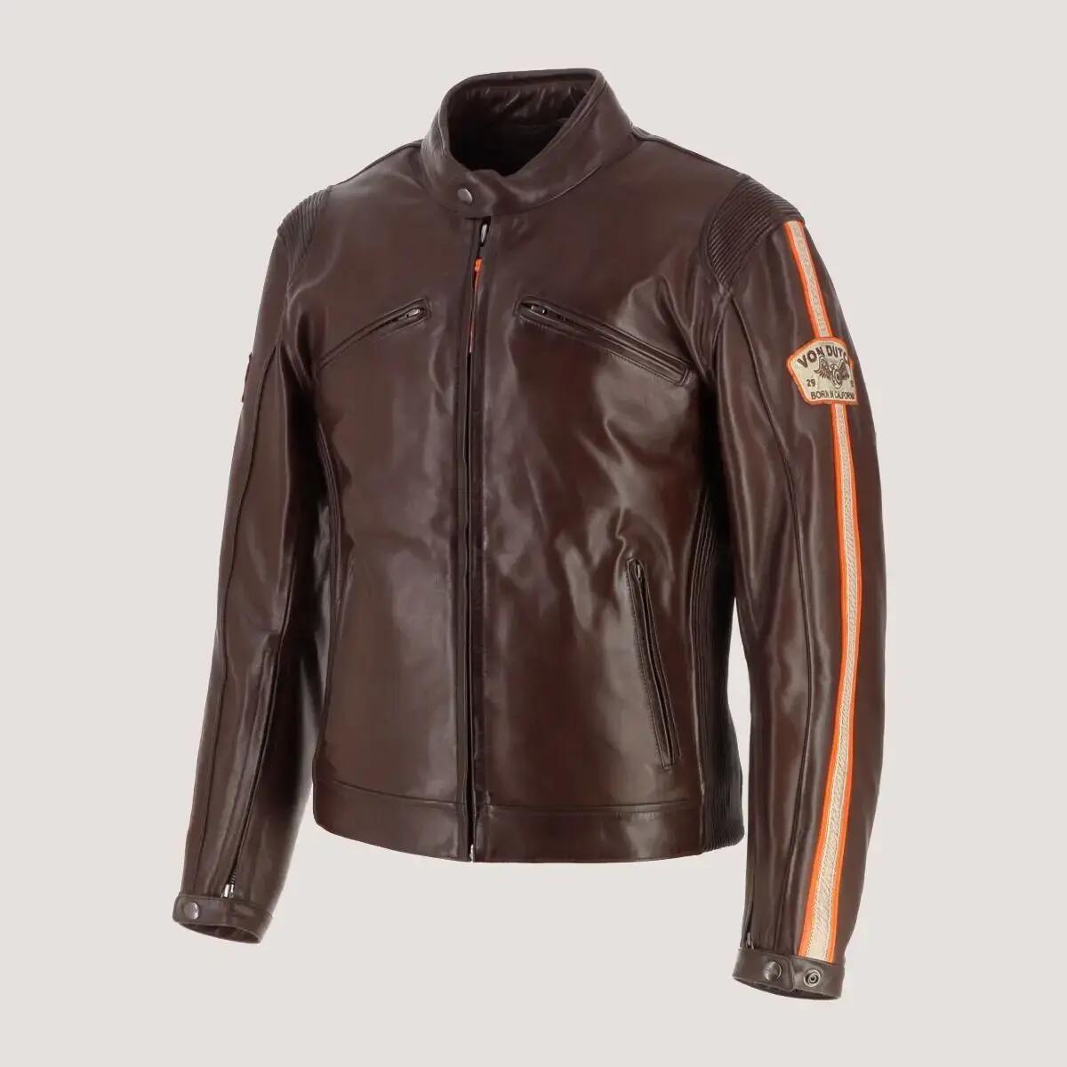 Motorcycle leather jacket Von Dutch Fast 3/6