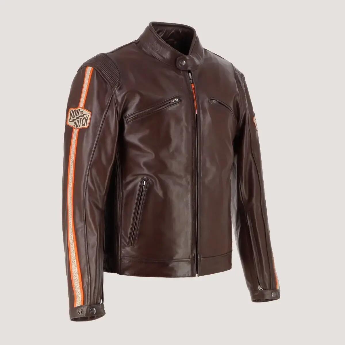 Motorcycle leather jacket Von Dutch Fast 2/6