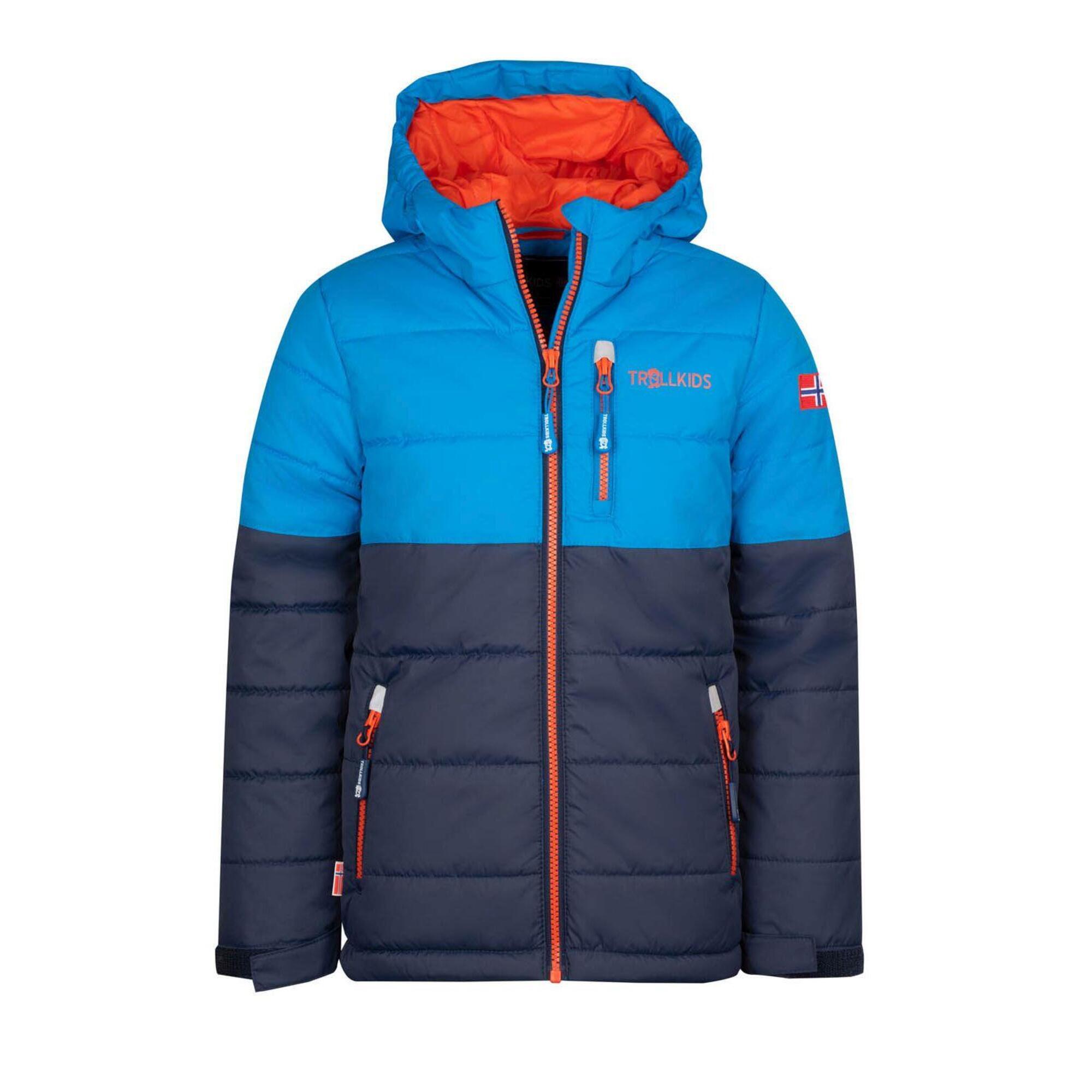 Hemsedal children's winter jacket navy blue/orange