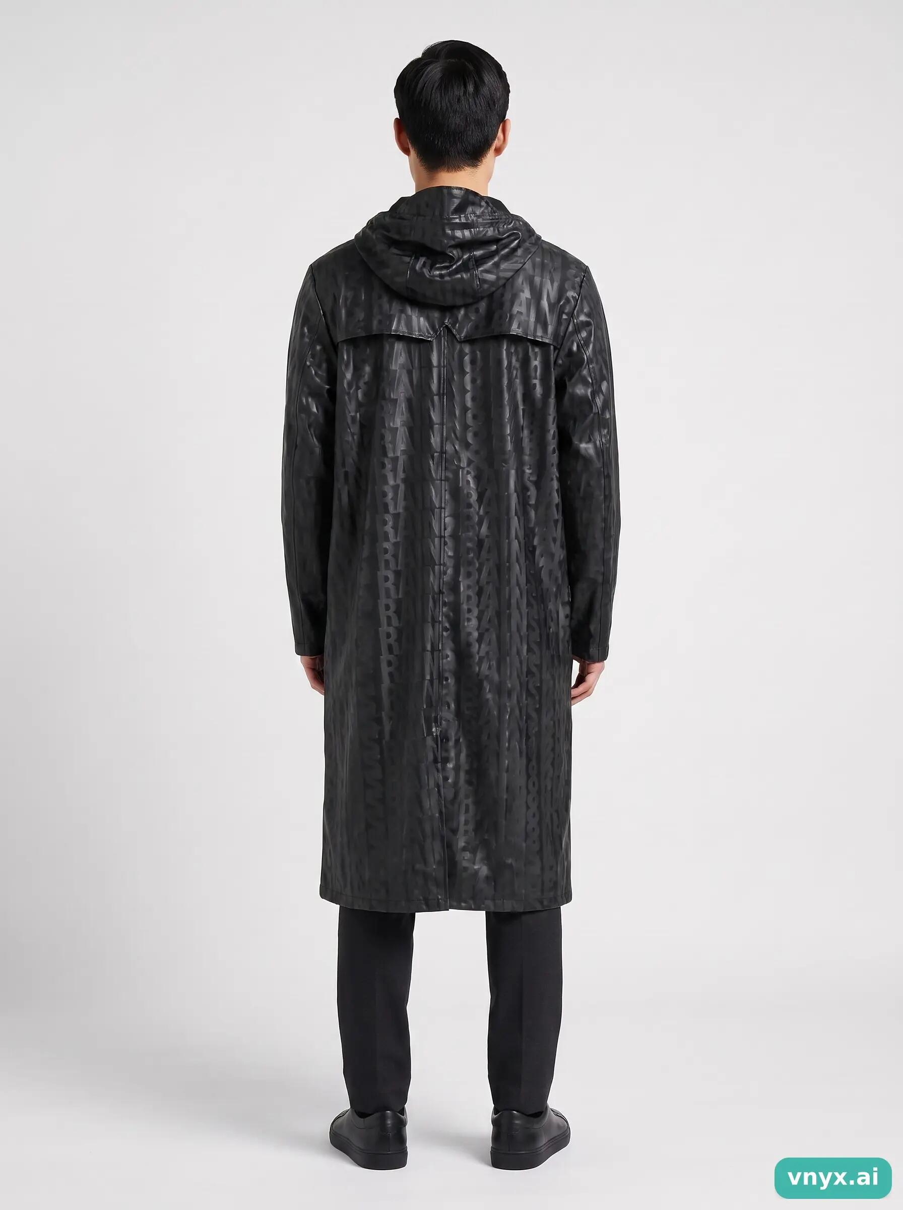 Second Life - Vintage RAINS Black Long Coat Men S 2/5