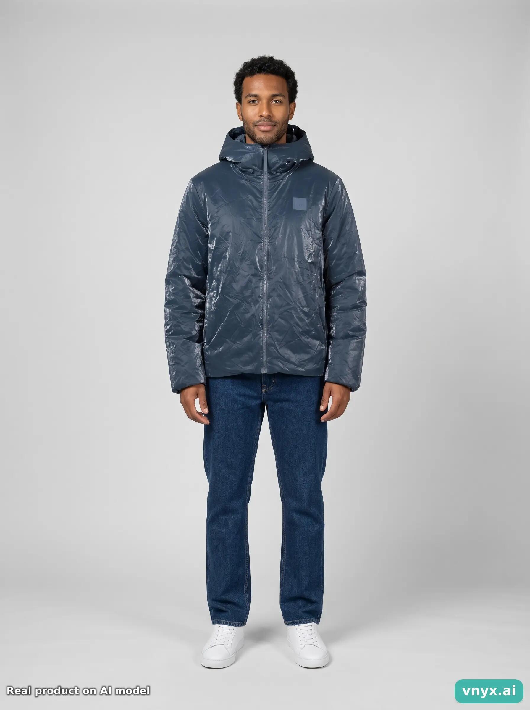 Second Life - Vintage RAINS Navy Puffer Jacket Men XL 3/5