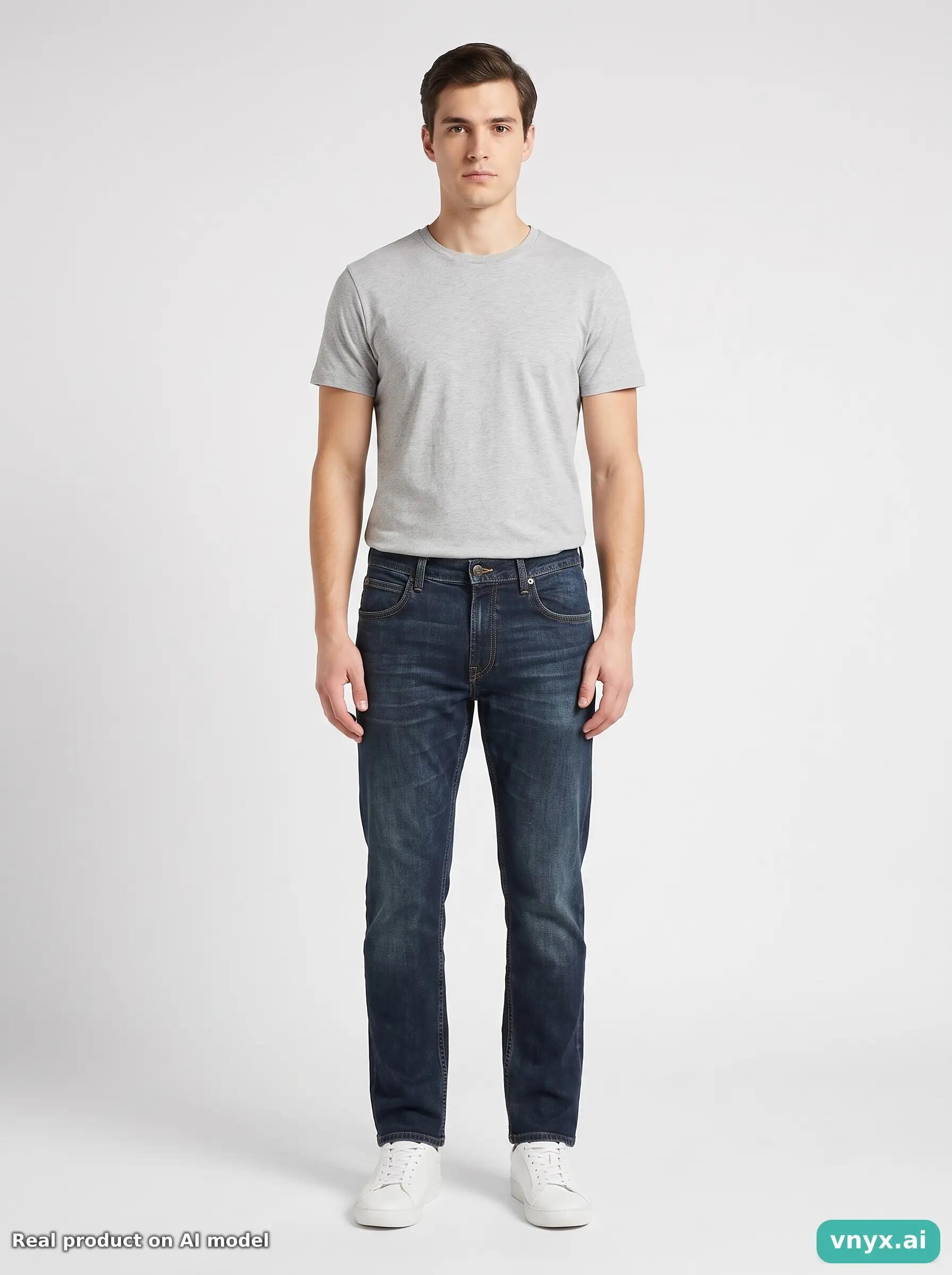 Second Life - Vintage Lee Navy Jeans Men 36 L30 3/6