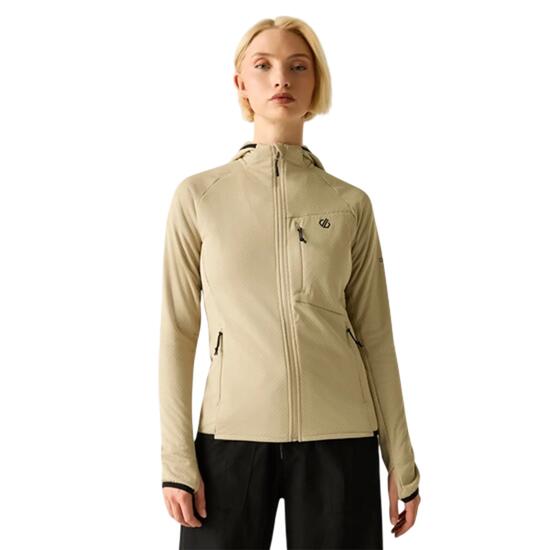 Veste De Sport Unie Et Extensible À Capuche HEAT WEAVE Femme (Blanc Cassé)