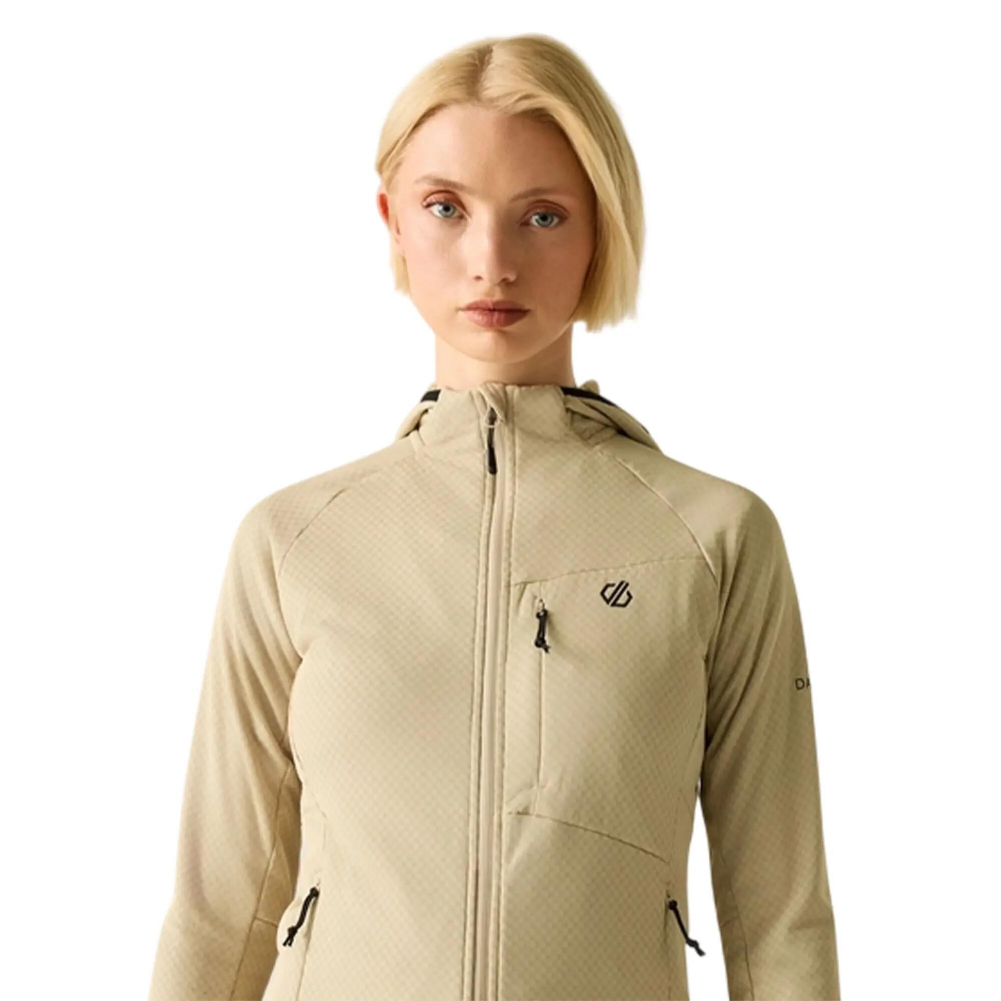 Veste De Sport Unie Et Extensible À Capuche HEAT WEAVE Femme (Blanc Cassé) 7/7