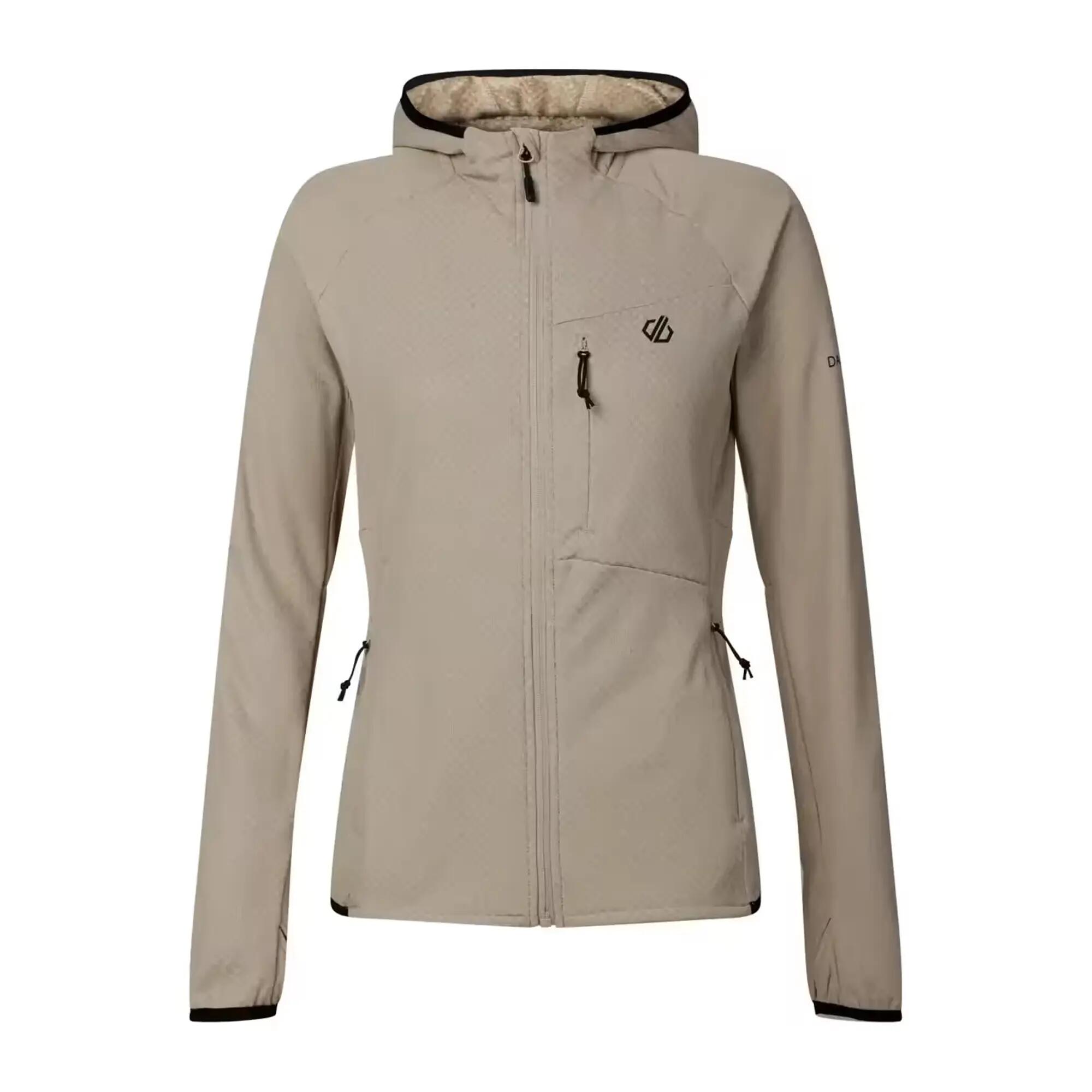 Veste De Sport Unie Et Extensible À Capuche HEAT WEAVE Femme (Blanc Cassé) 2/7