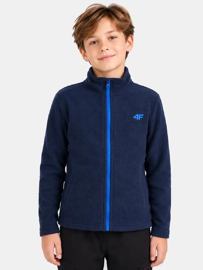 Bluza polarowa chłopięca sportowa czarna 4F 140
