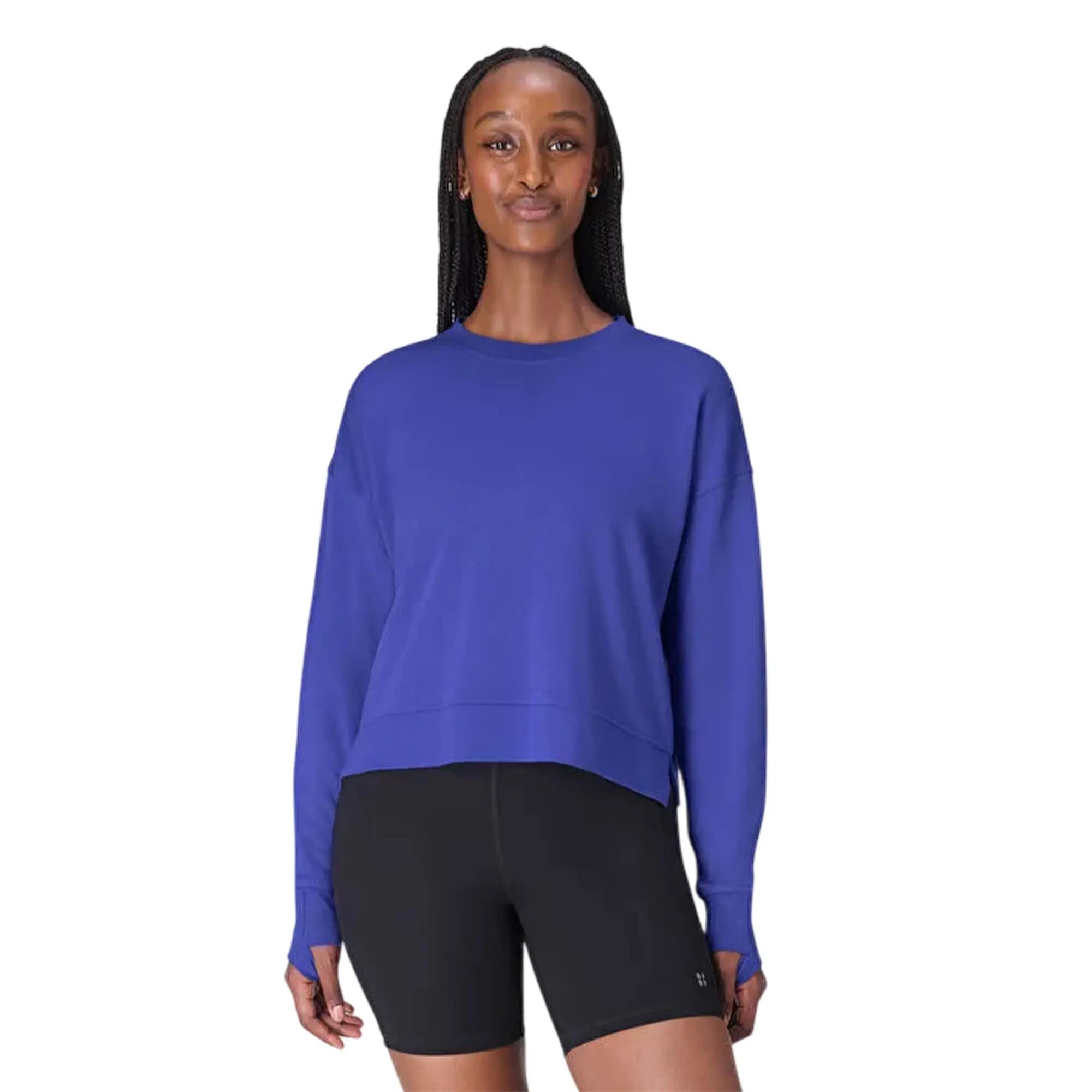 Sweat Court Manches Longues AFTER CLASS Femme (Bleu Violet) 2/3