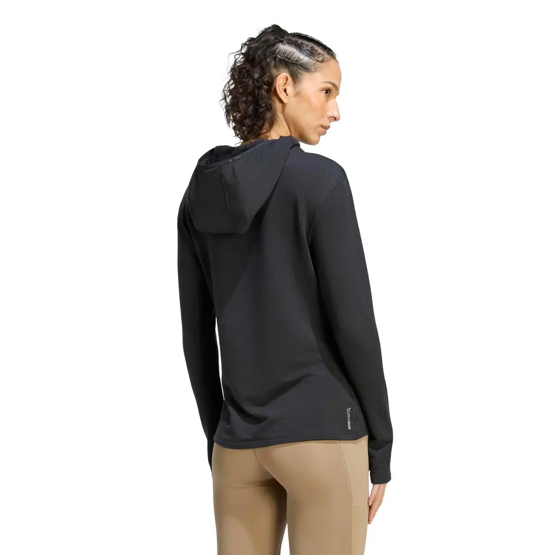 Camisola com capuz para mulher adidas ADI365 Essentials Winterized 3/6