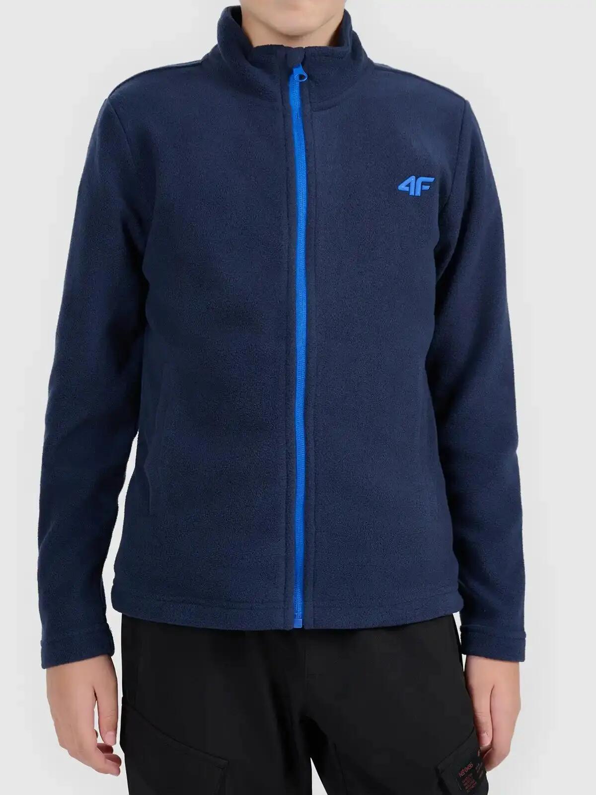 Bluza polarowa chłopięca sportowa granatowa 4F 134 3/6